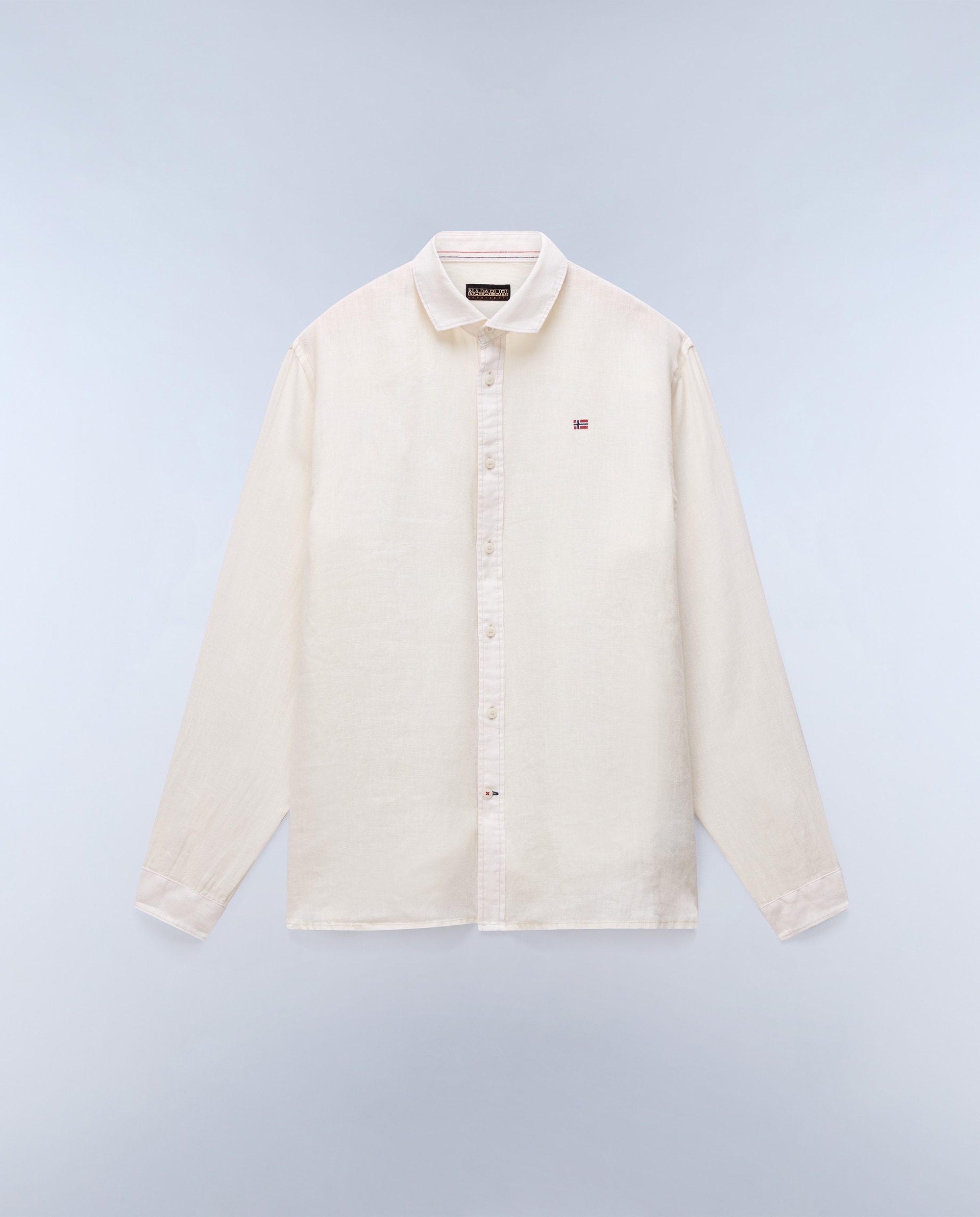 Imagen 5 de Camisa de lino de hombre linen ls con corte relaxed - Napapijri - Blanco Blanco