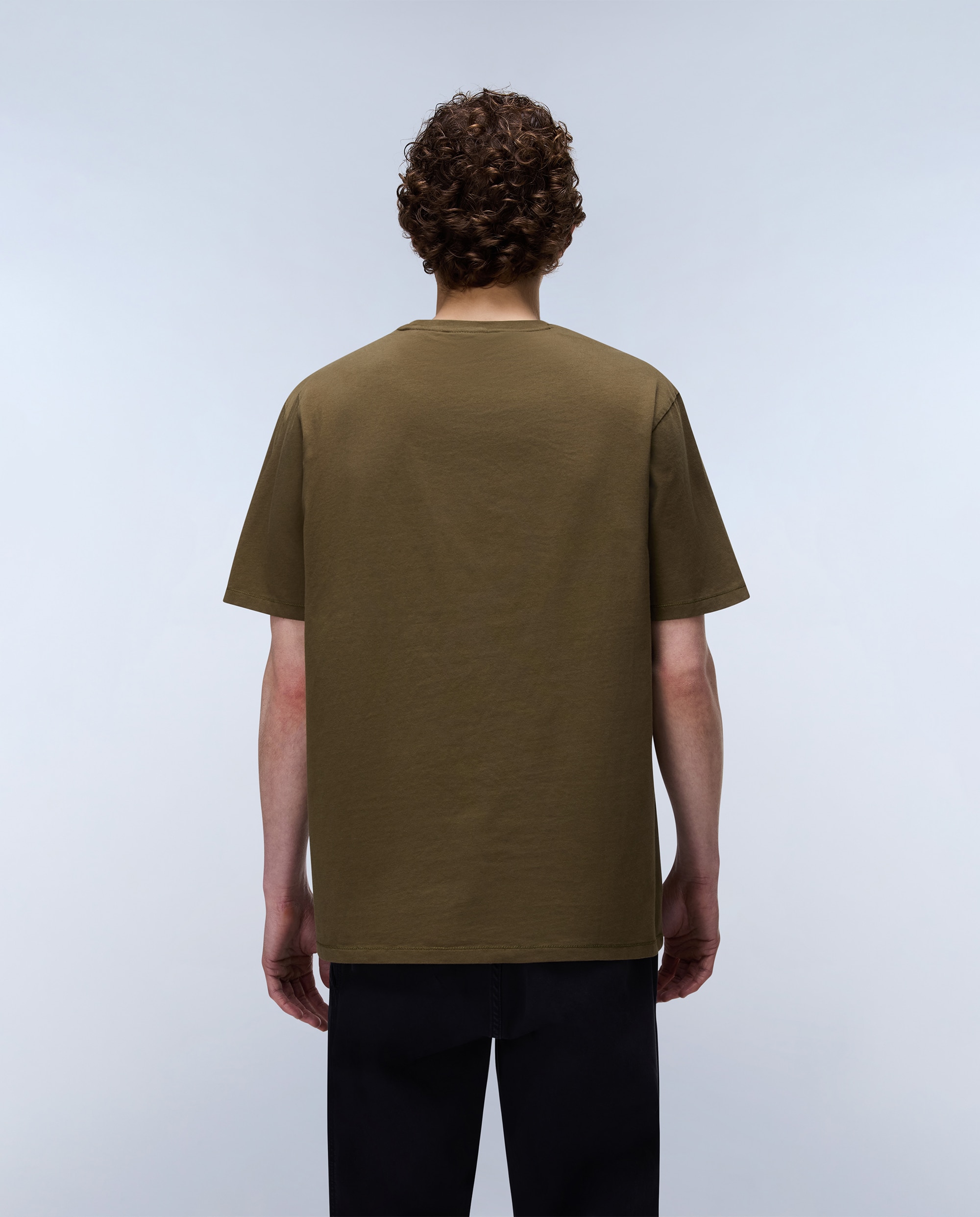 Camiseta de hombre Badge de manga corta - Napapijri - Verde oscuro Verde oscuro-3
