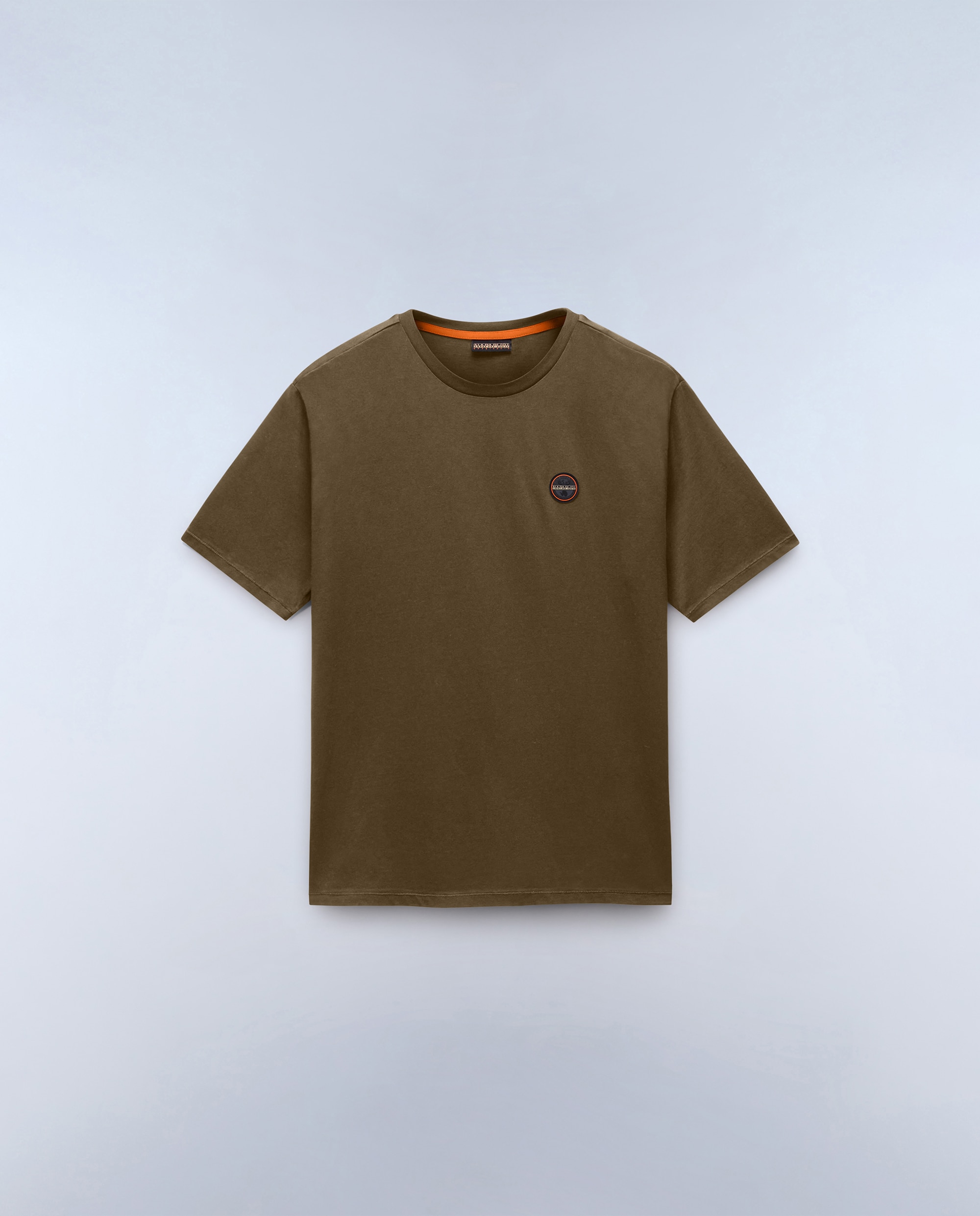 Camiseta de hombre Badge de manga corta - Napapijri - Verde oscuro Verde oscuro-5