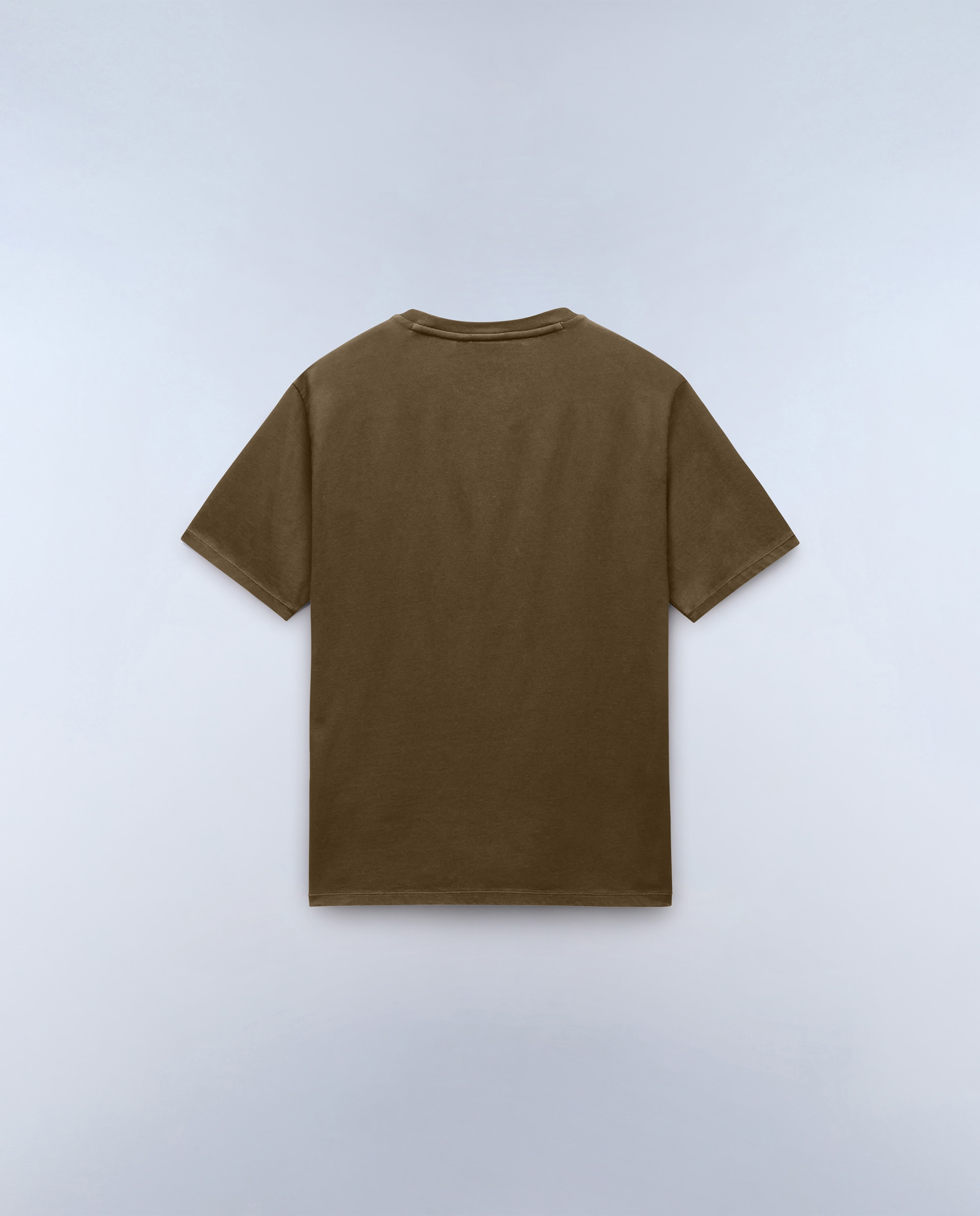 Camiseta de hombre Badge de manga corta - Napapijri - Verde oscuro Verde oscuro-4