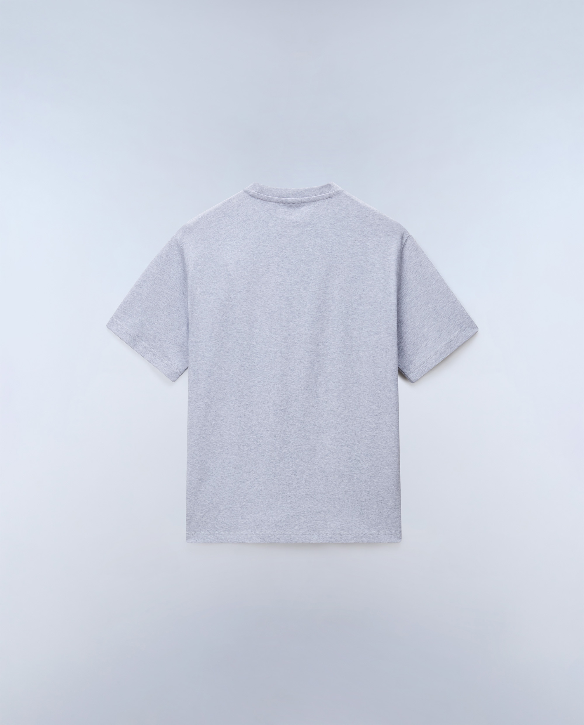 Imagen 4 de Camiseta de algodón de hombre box logo de manga corta - Napapijri - Gris claro Gris claro