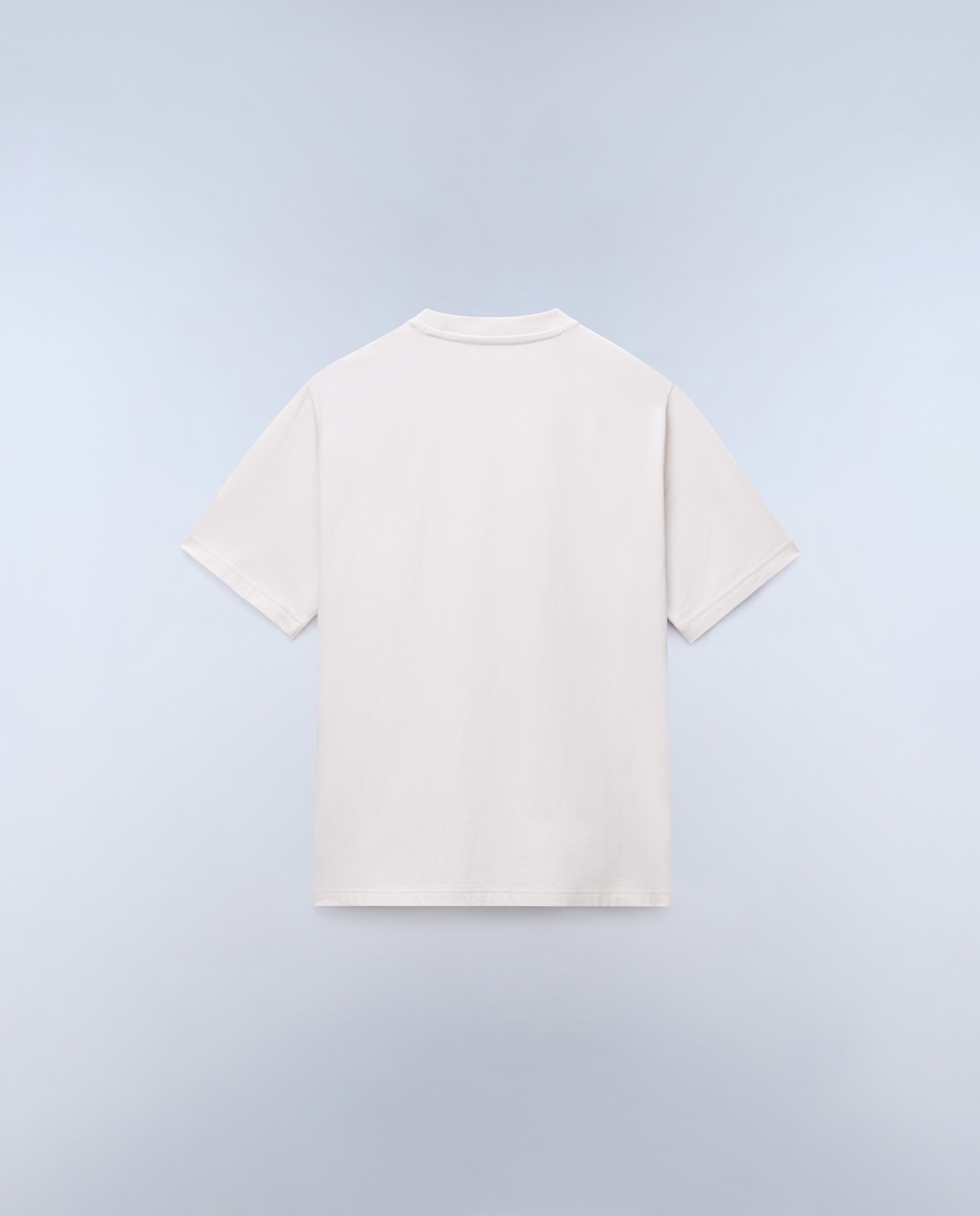 Imagen 4 de Camiseta de algodón de hombre box logo de manga corta - Napapijri - Crema Crema