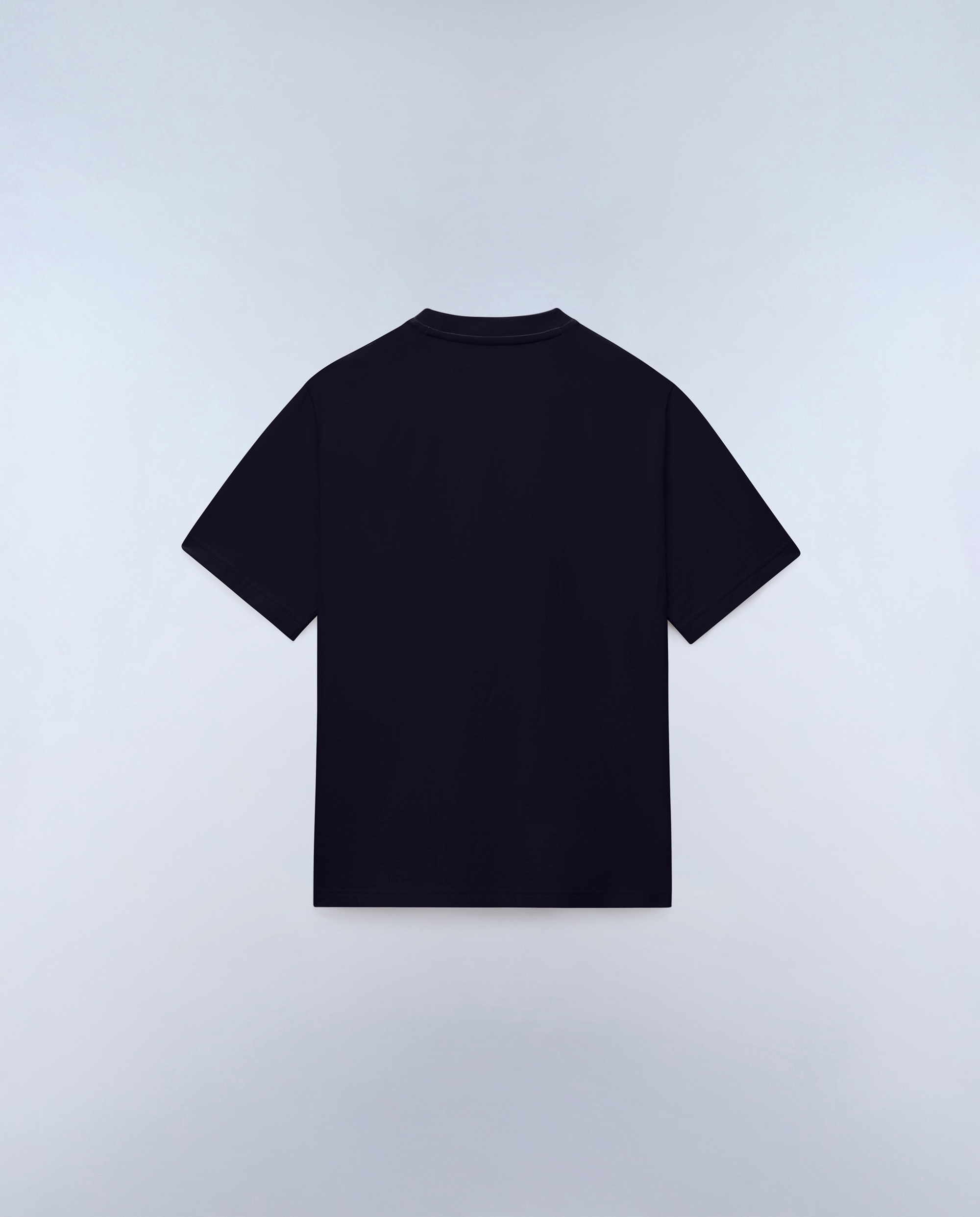 Camiseta de algodón de hombre box logo de manga corta - Napapijri - Azul marino Azul marino-4