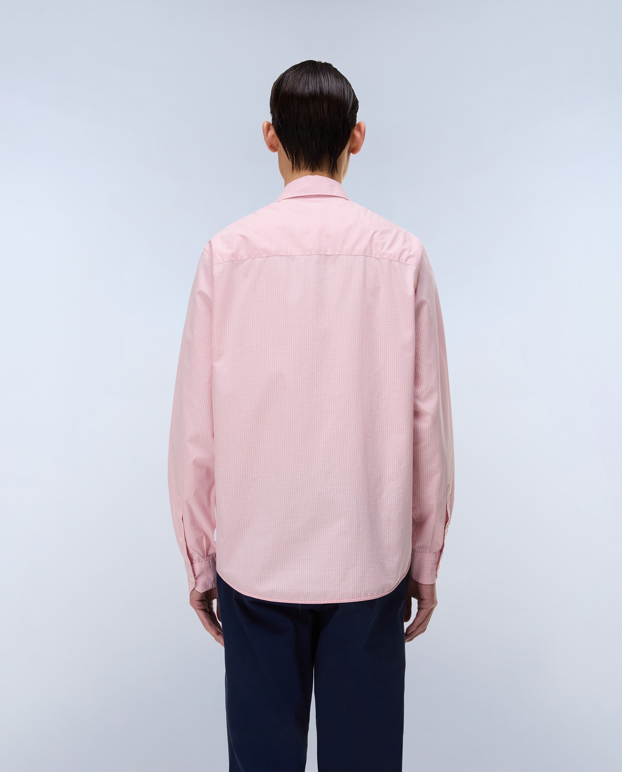 Camisa de algodón terra de hombre con corte regular - Napapijri - Rosa pastel Rosa pastel-3