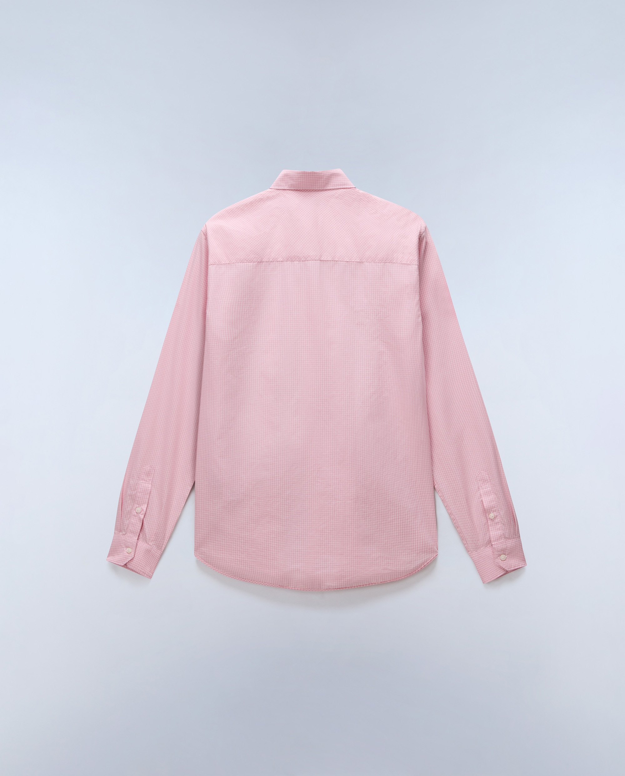 Camisa de algodón terra de hombre con corte regular - Napapijri - Rosa pastel Rosa pastel-4