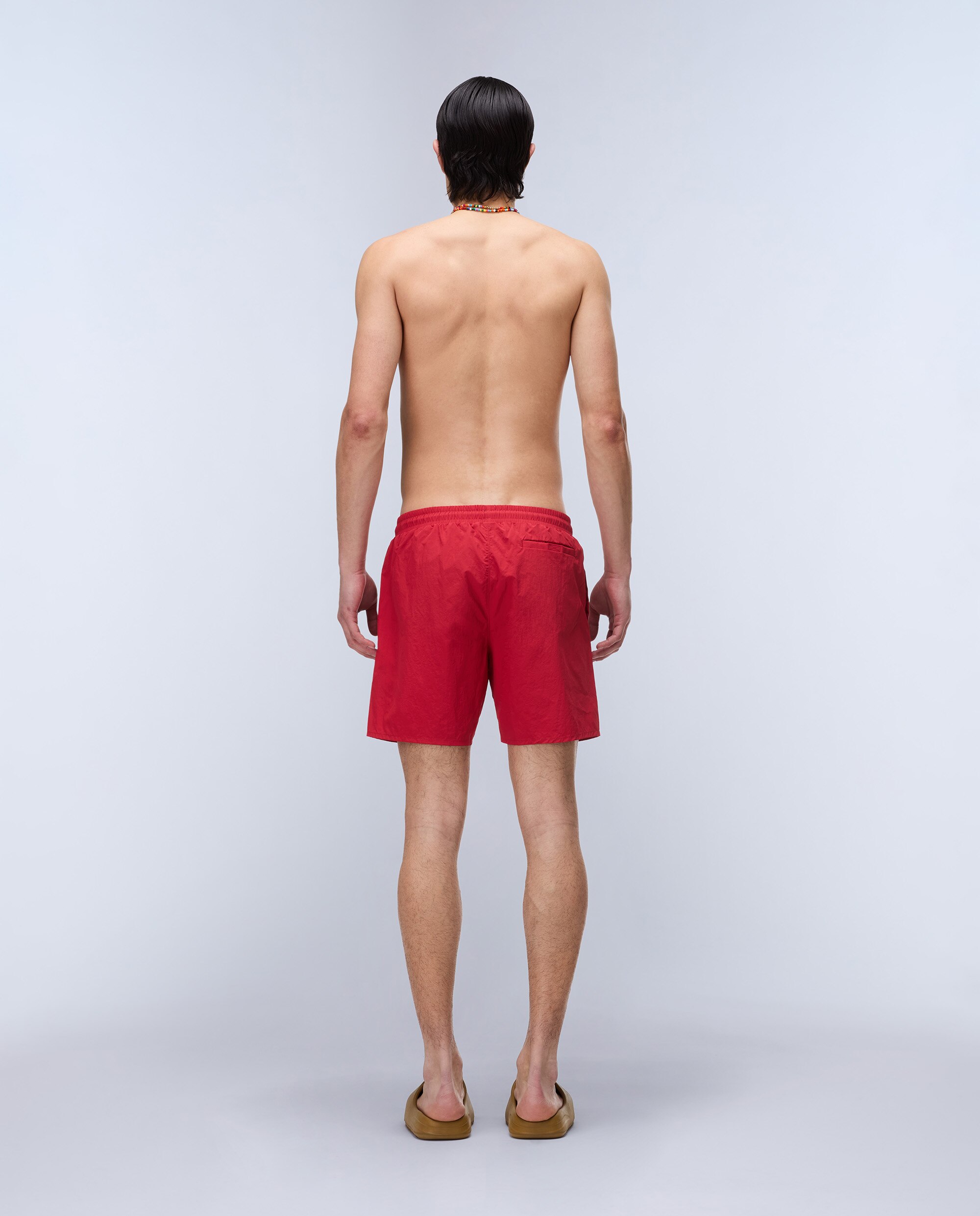 Imagen 2 de Bañador tipo bermuda de hombre haldane liso - Azul Rojo cereza
