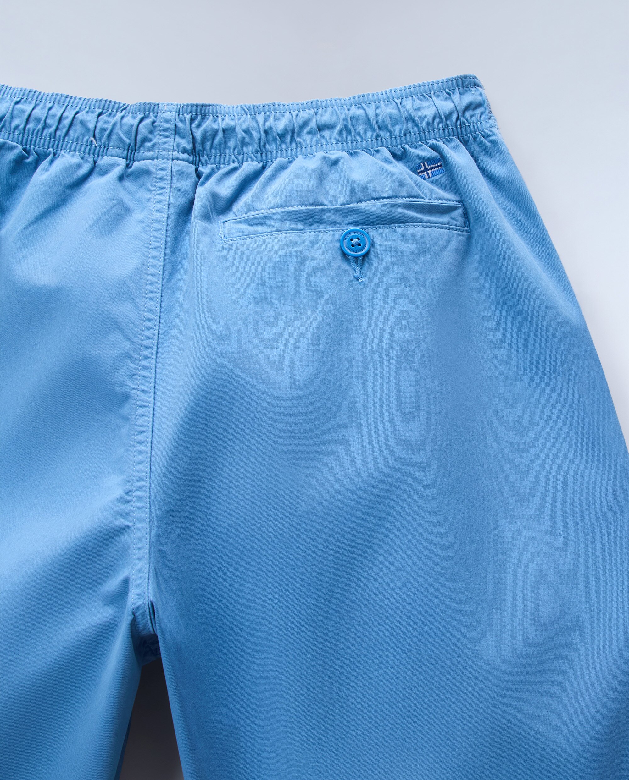 Imagen 6 de Bermuda de algodón de hombre hyperion lisa - Napapijri - Azul claro Azul claro