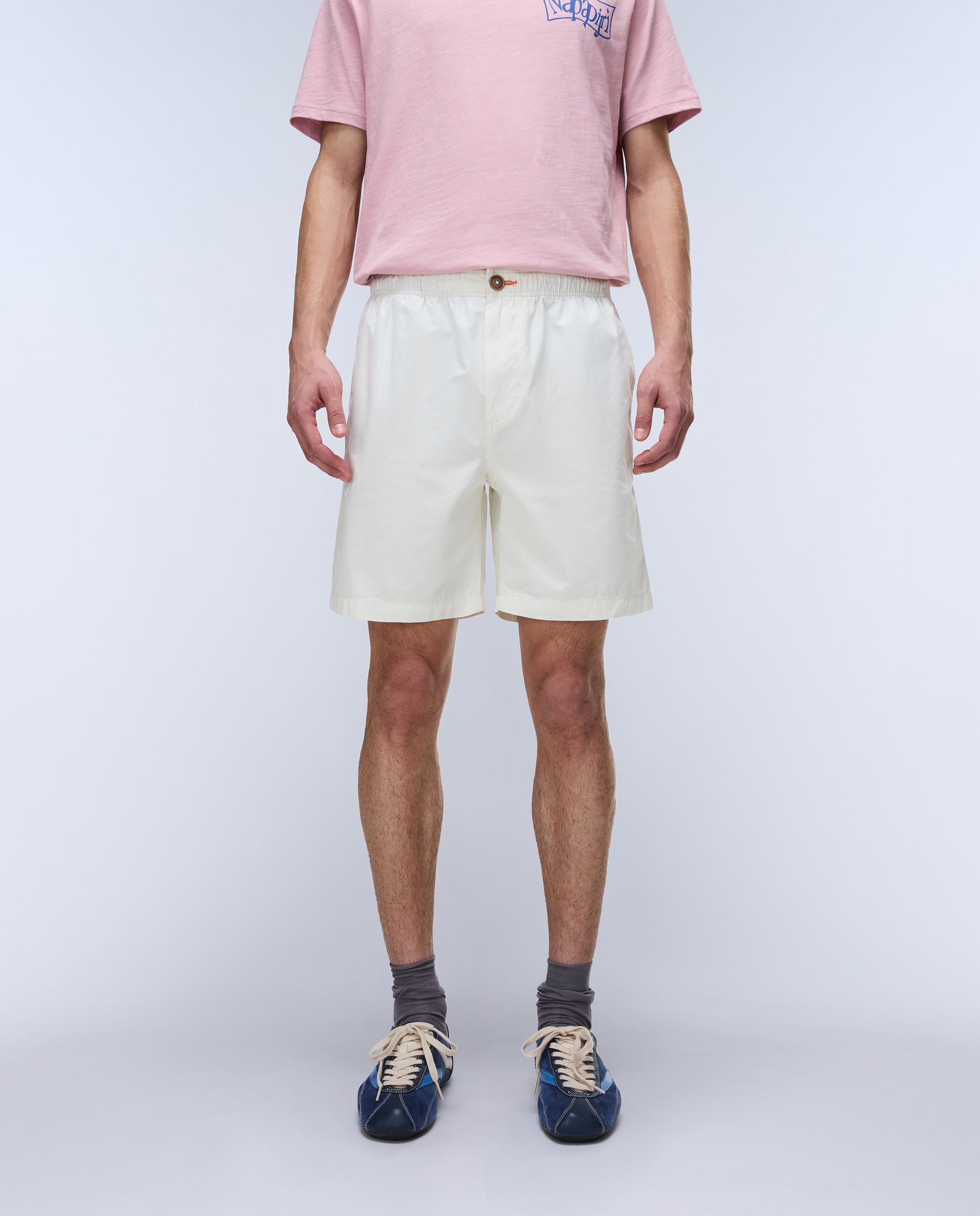Imagen 1 de Bermuda de algodón de hombre hyperion lisa - Napapijri - Crema Crema