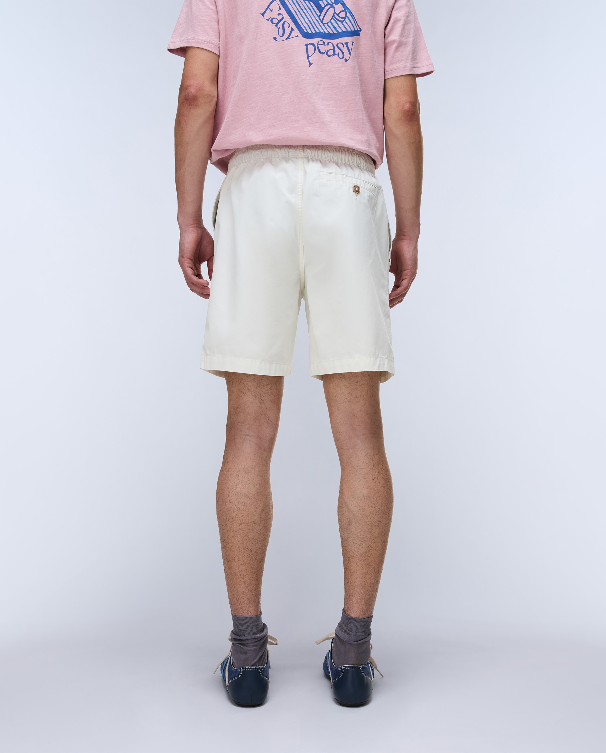 Imagen 4 de Bermuda de algodón de hombre hyperion lisa - Napapijri - Crema Crema