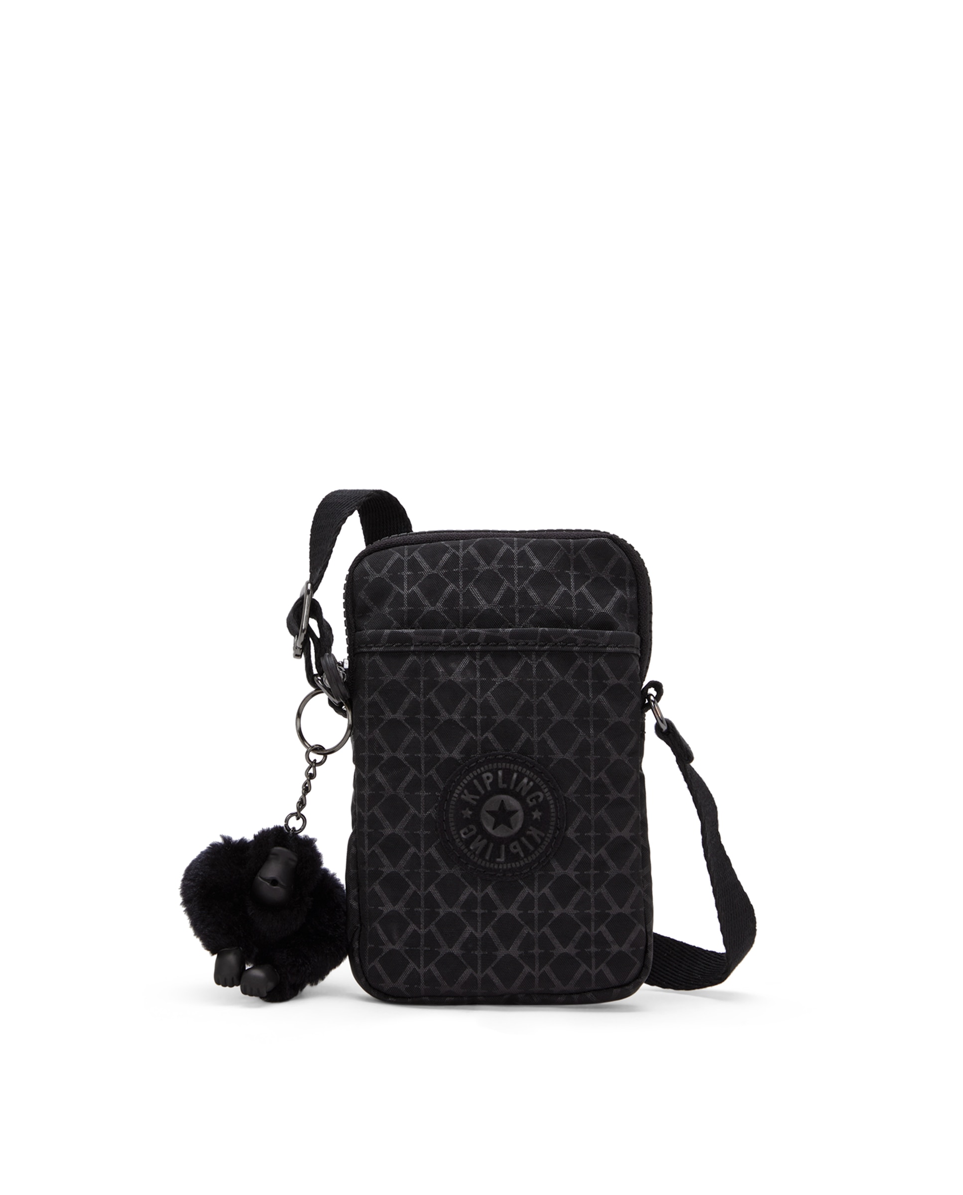 Bolso para el móvil con cremallera y llavero - Kipling - Negro mate Negro mate-1