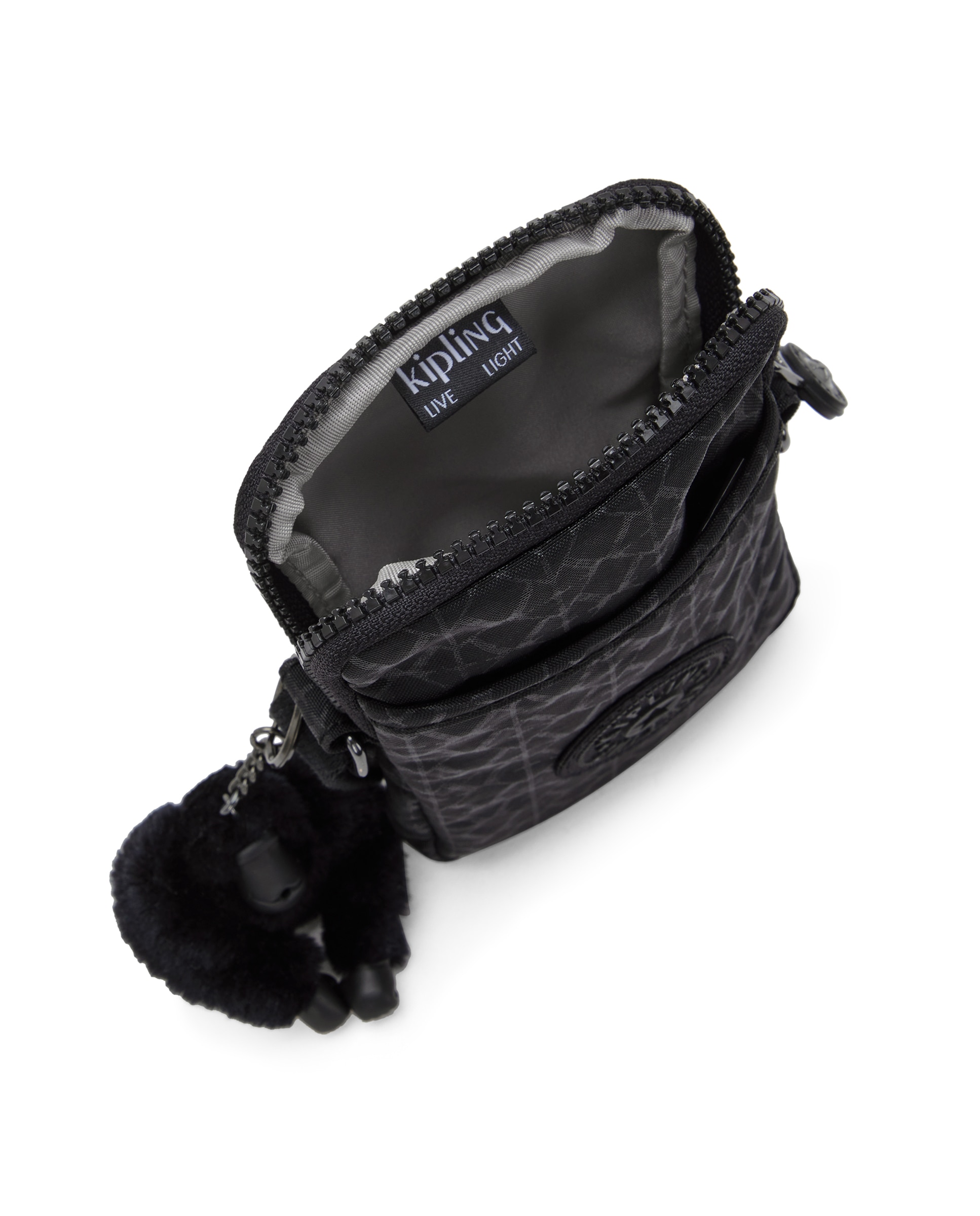 Bolso para el móvil con cremallera y llavero - Kipling - Negro mate Negro mate-2