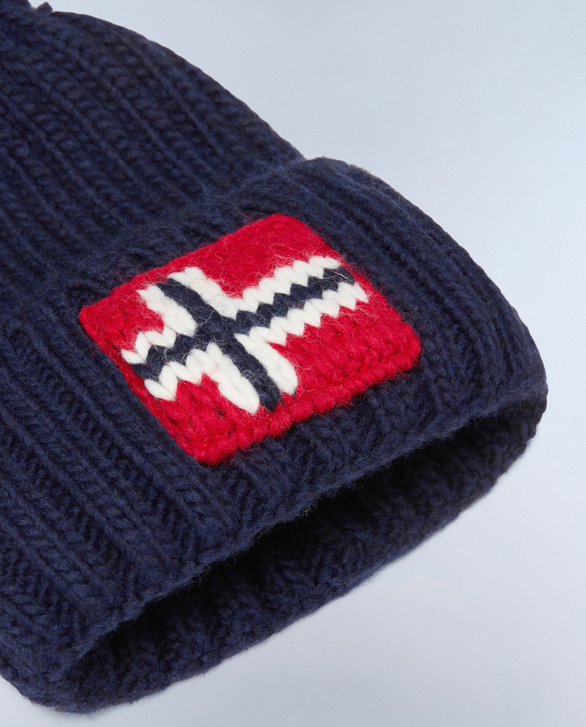 Gorro unisex semiury 5 con logo frontal - Napapijri - Azul marino Azul marino-4