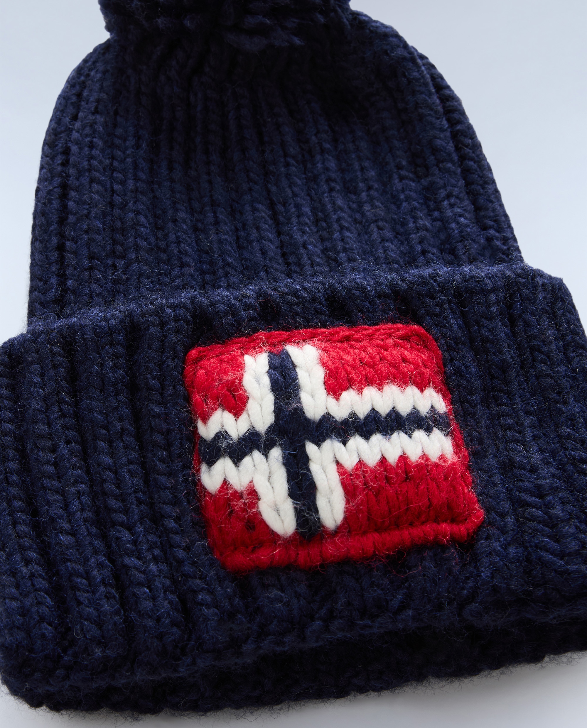 Gorro unisex semiury 5 con logo frontal - Napapijri - Azul marino Azul marino-5