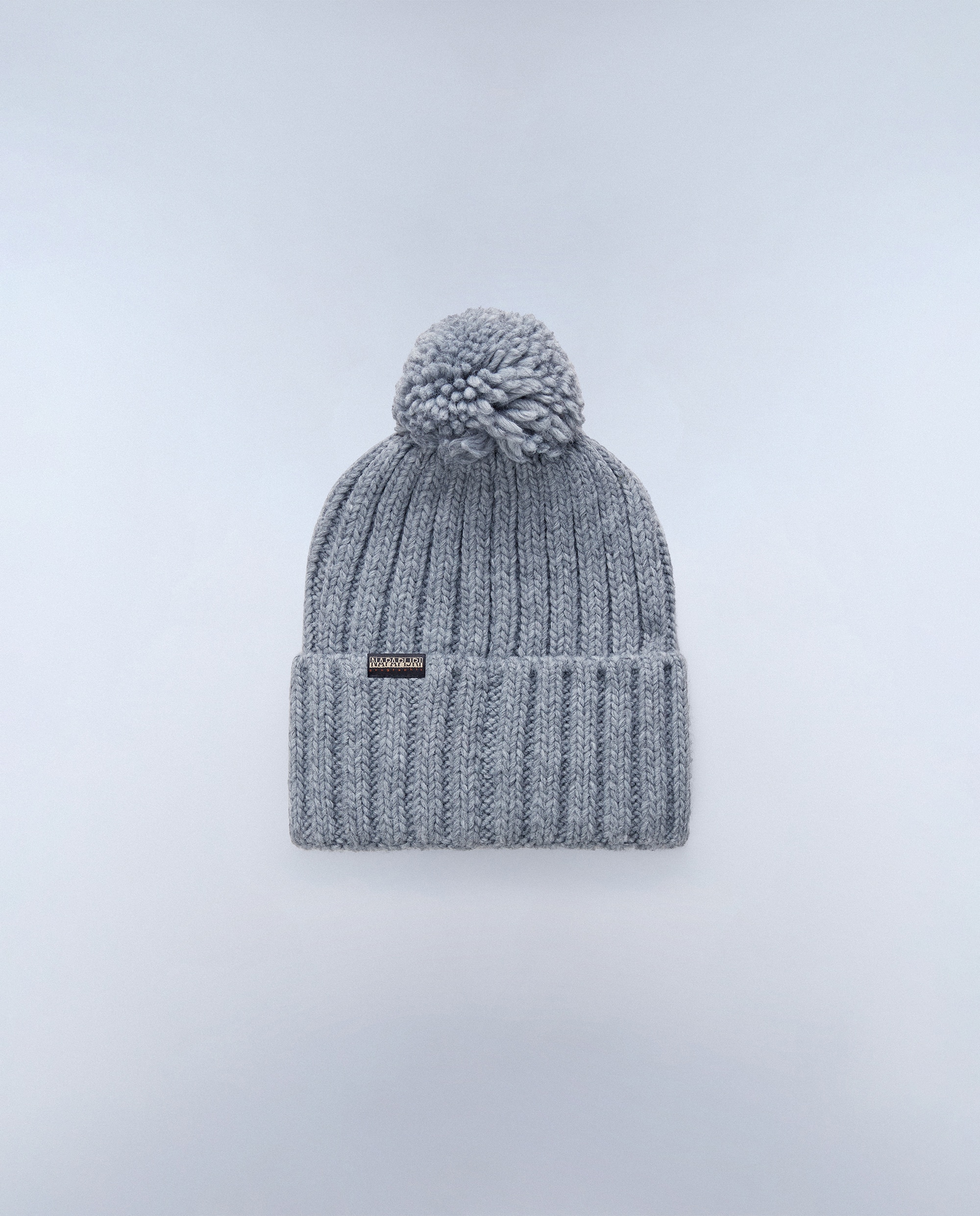 Gorro unisex semiury 5 con logo frontal - Napapijri - Gris claro Gris claro-3
