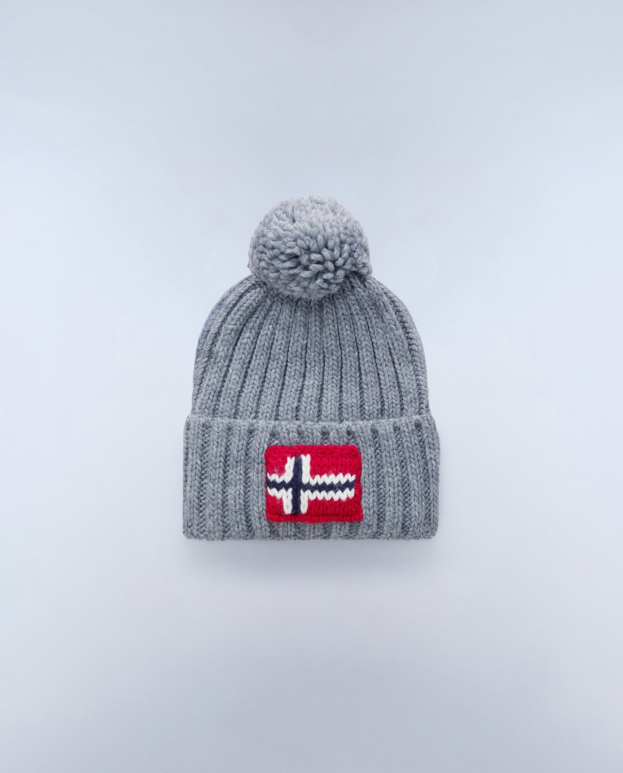 Gorro unisex semiury 5 con logo frontal - Napapijri - Gris claro Gris claro-4