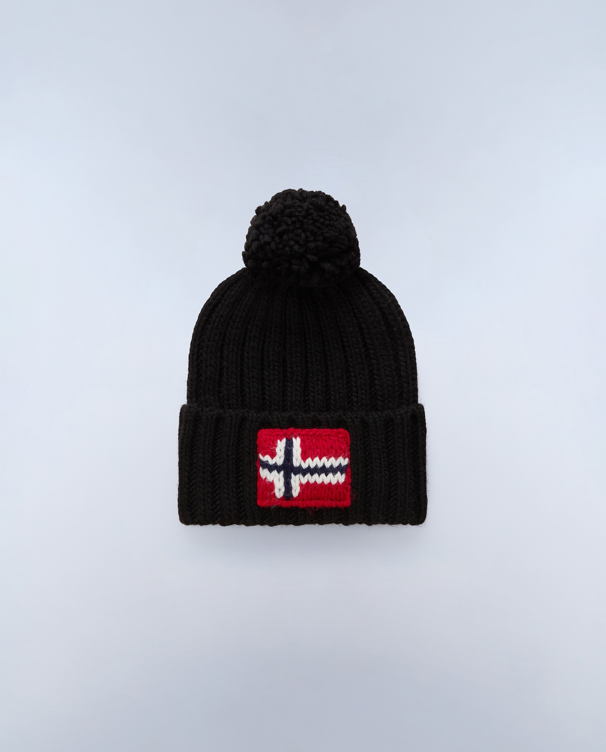 Gorro unisex semiury 5 con logo frontal - Napapijri - Negro Negro-2
