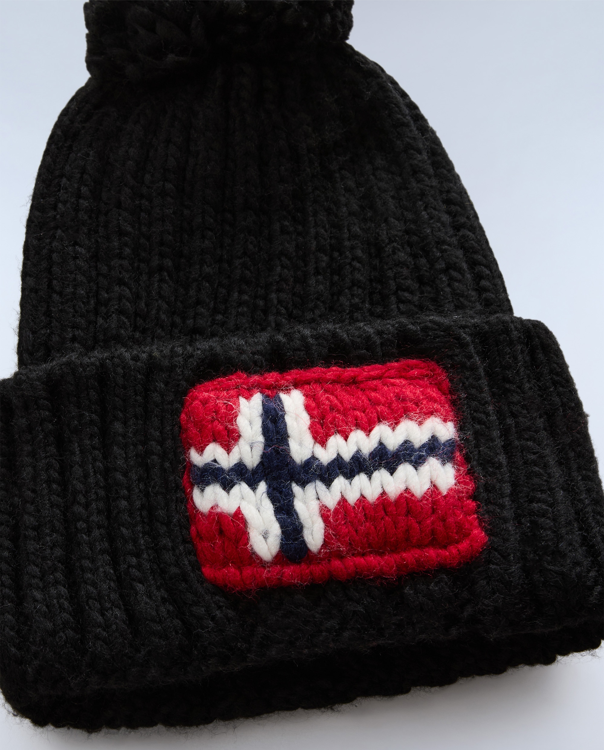 Gorro unisex semiury 5 con logo frontal - Napapijri - Negro Negro-4