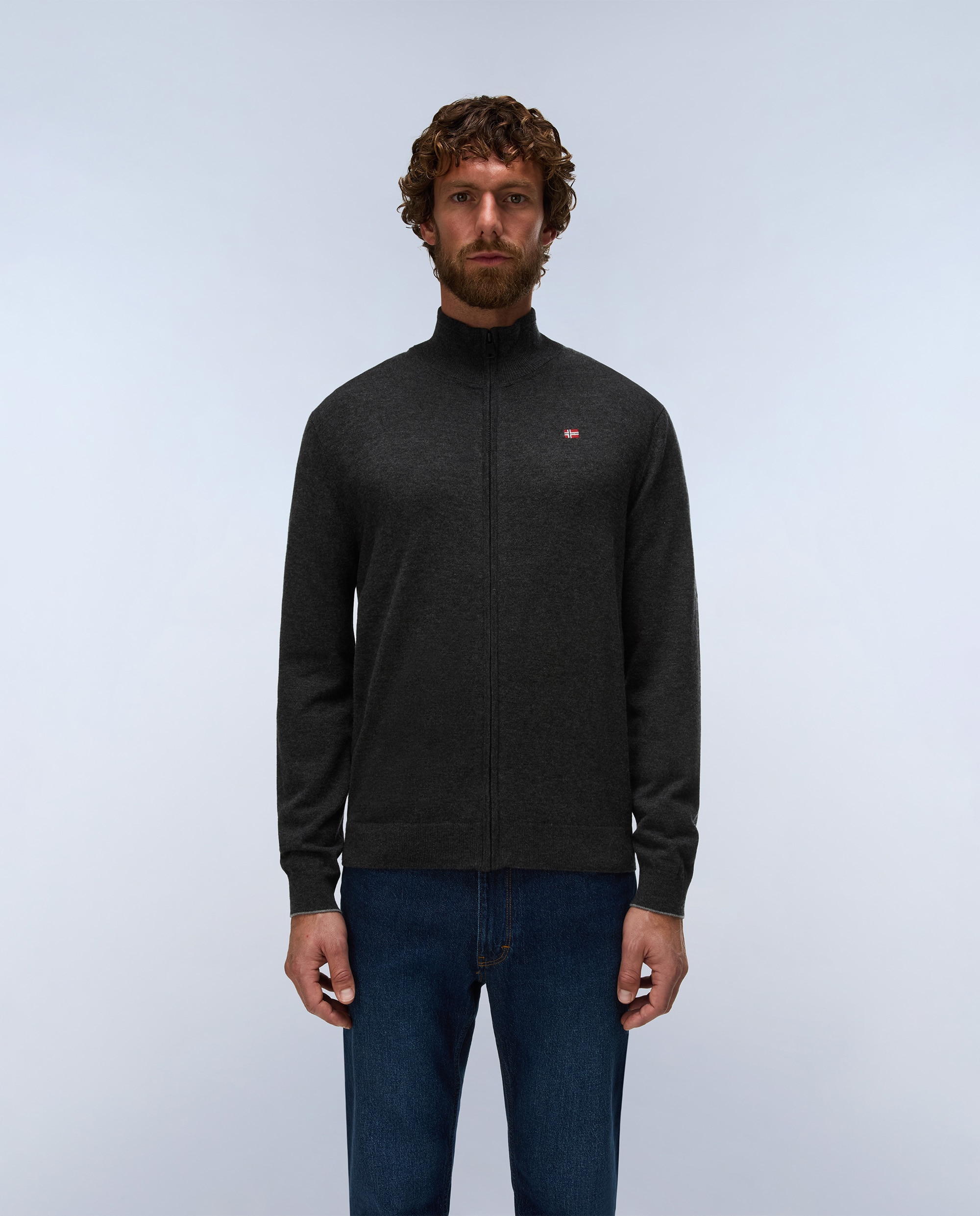 Imagen 0 de Chaqueta de punto de hombre damavand fz con cremallera Gris oscuro