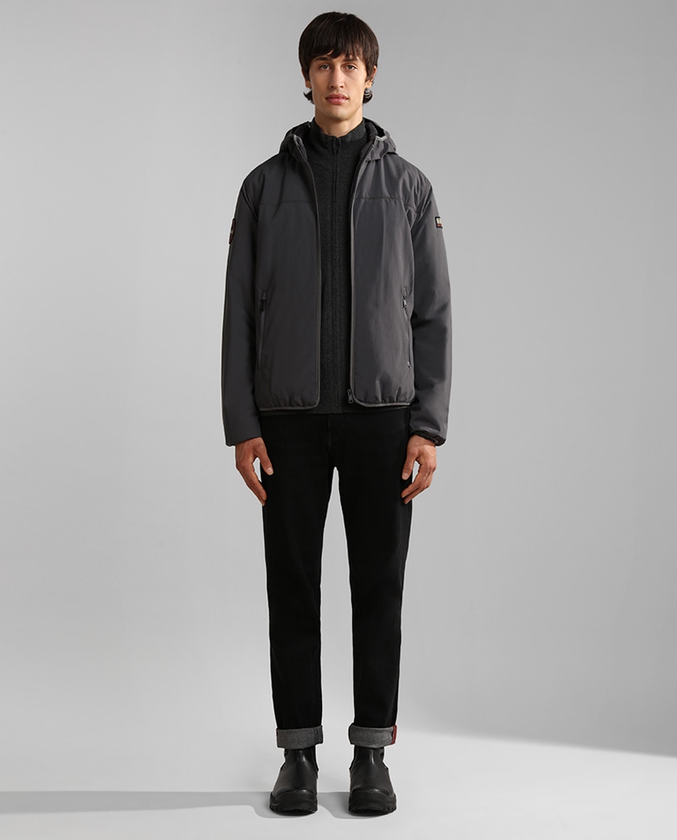 Chaqueta de punto de hombre damavand fz con cremallera - Napapijri - Gris oscuro Gris oscuro-2