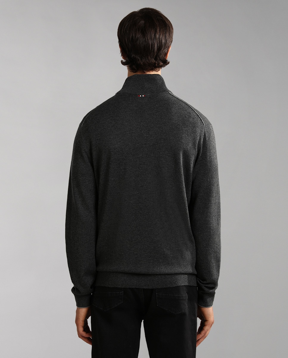 Chaqueta de punto de hombre damavand fz con cremallera - Napapijri - Gris oscuro Gris oscuro-3