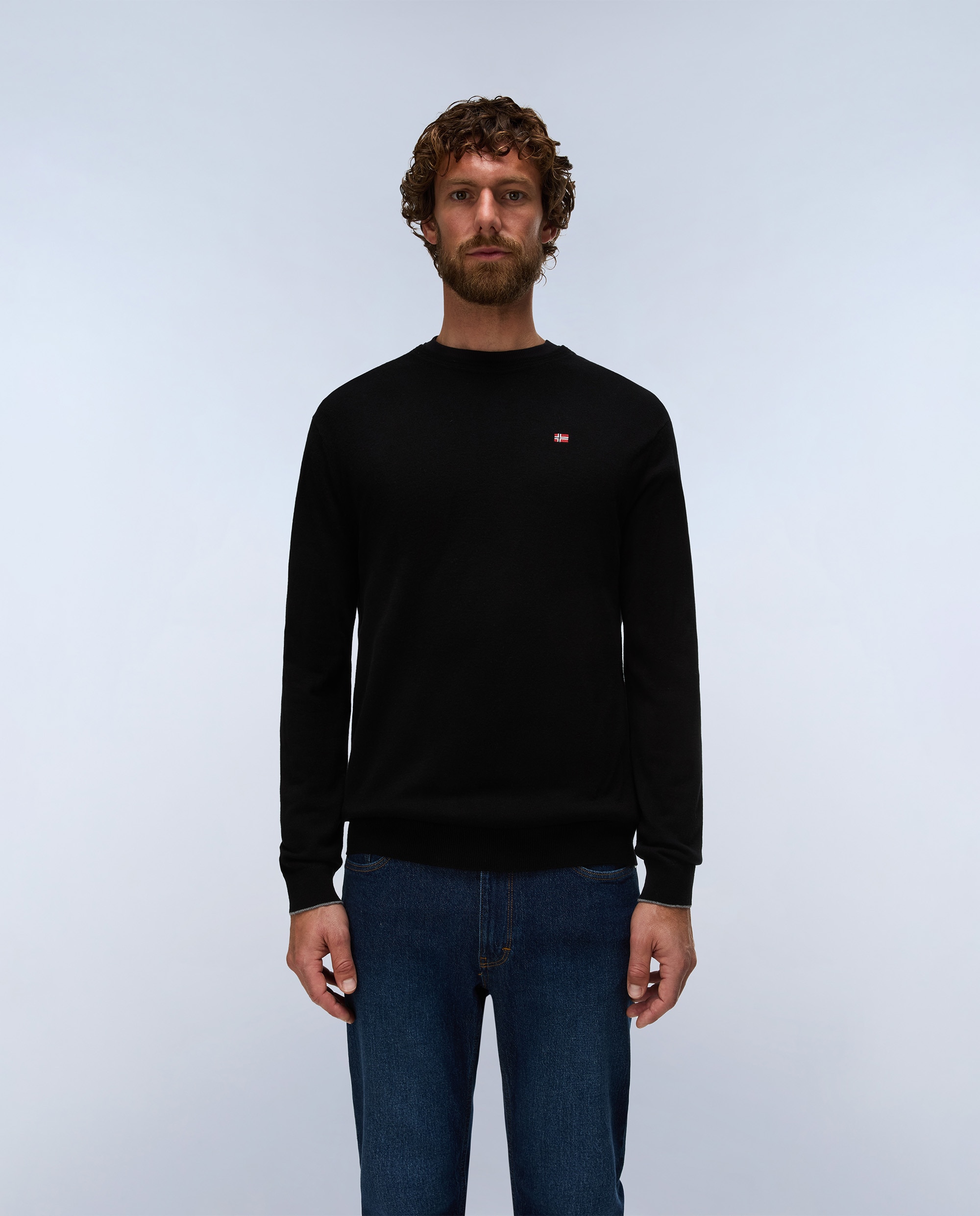 Jersey de hombre damavand c 4 de cuello redondo - Napapijri - Negro Negro-1