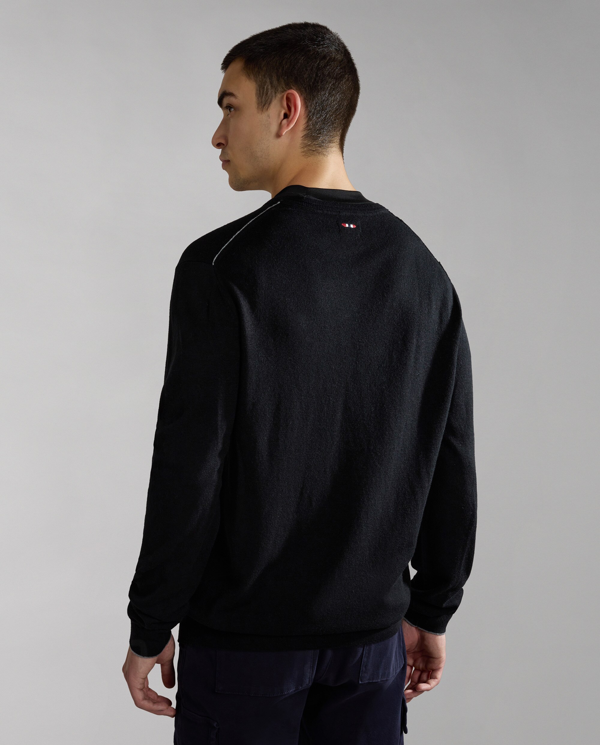 Jersey de hombre damavand c 4 de cuello redondo - Napapijri - Negro Negro-3