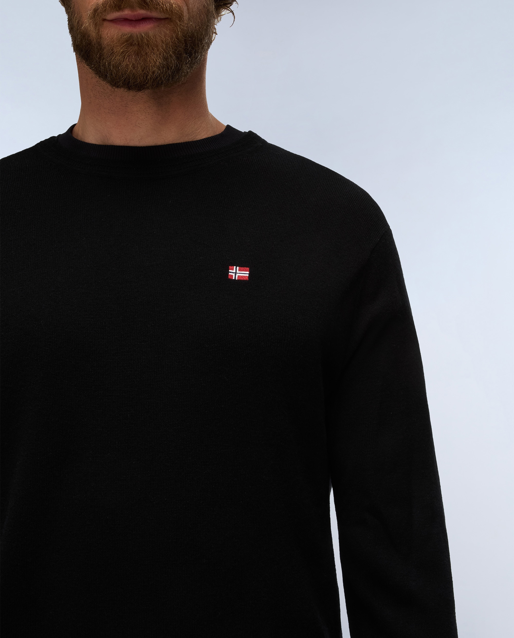 Jersey de hombre damavand c 4 de cuello redondo - Napapijri - Negro Negro-5