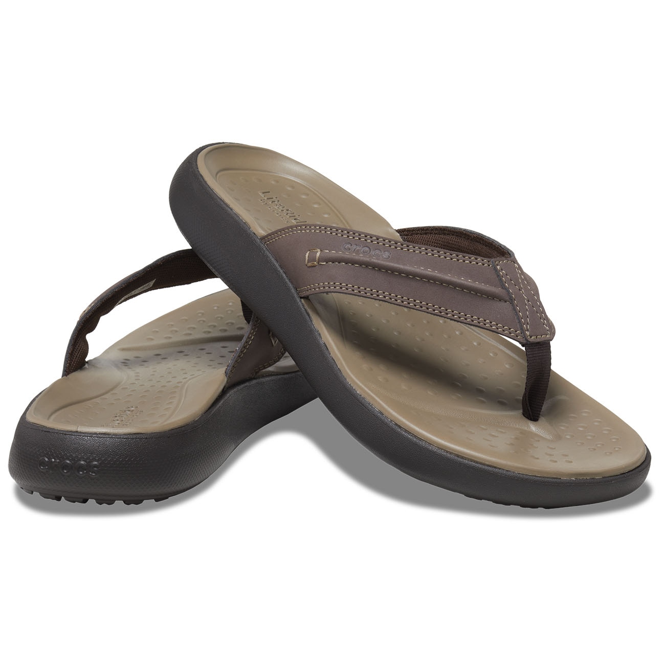 Chanclas de hombre Yukon Vista II LR Flip Crocs Crocs - Marrón Marrón-2