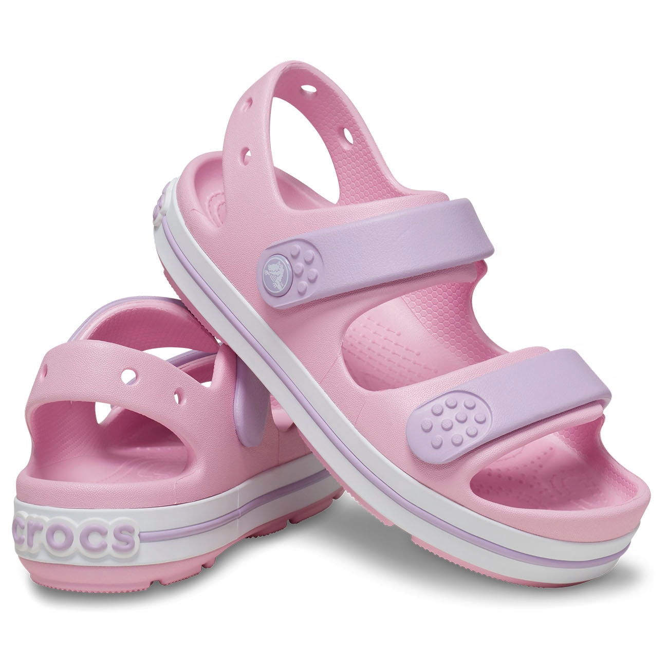 Sandalias de bebés Crocband Cruiser Sandal Crocs - Rosa pastel Rosa pastel-2