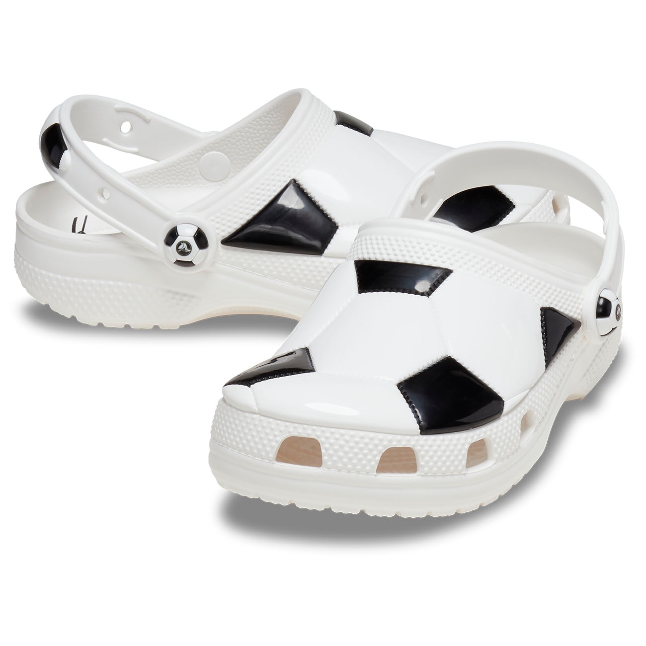 Zuecos de niños Classic Soccer Ball Clog K Crocs - Blanco Blanco-2