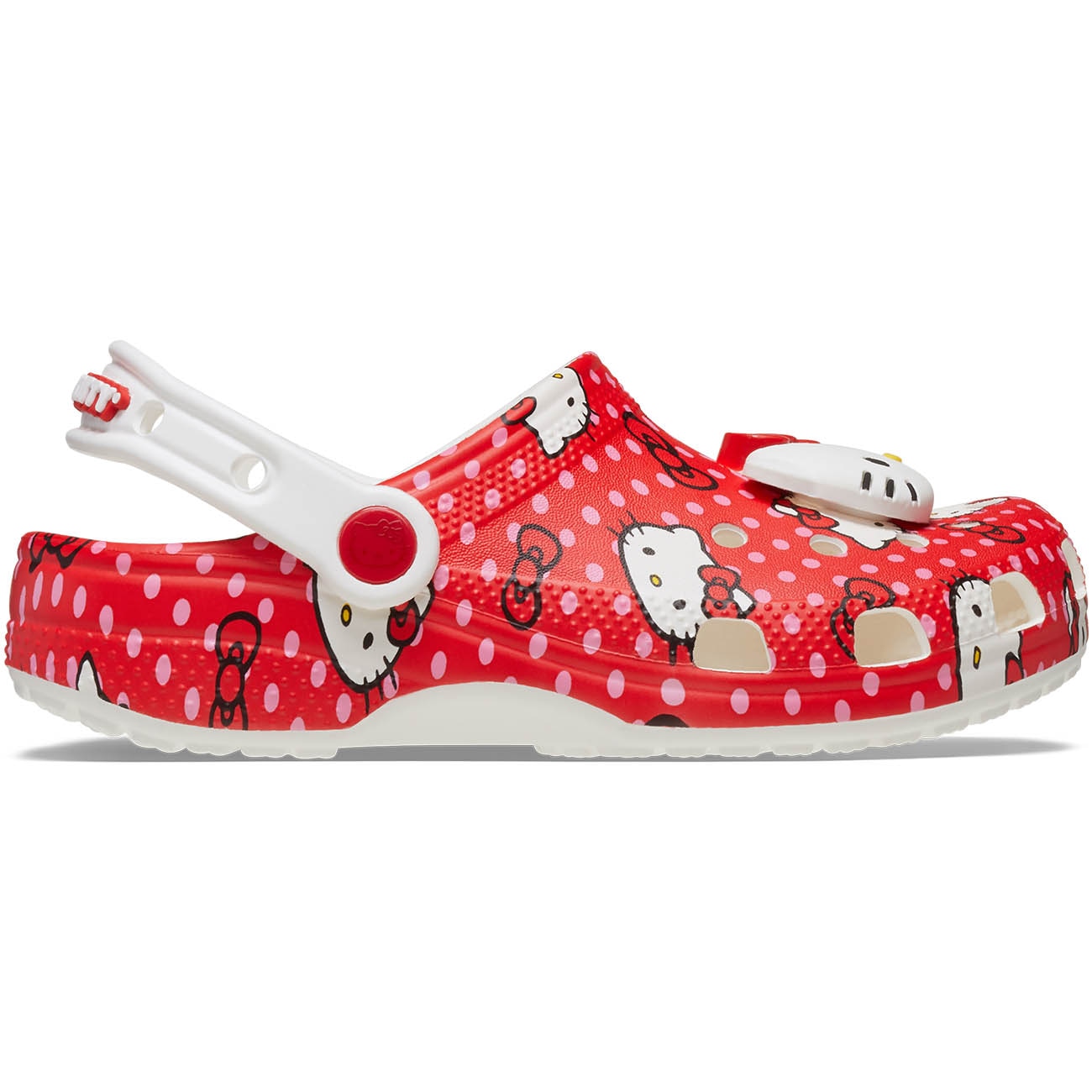Zuecos de bebés Hello Kitty Red Classic Clog T Crocs
