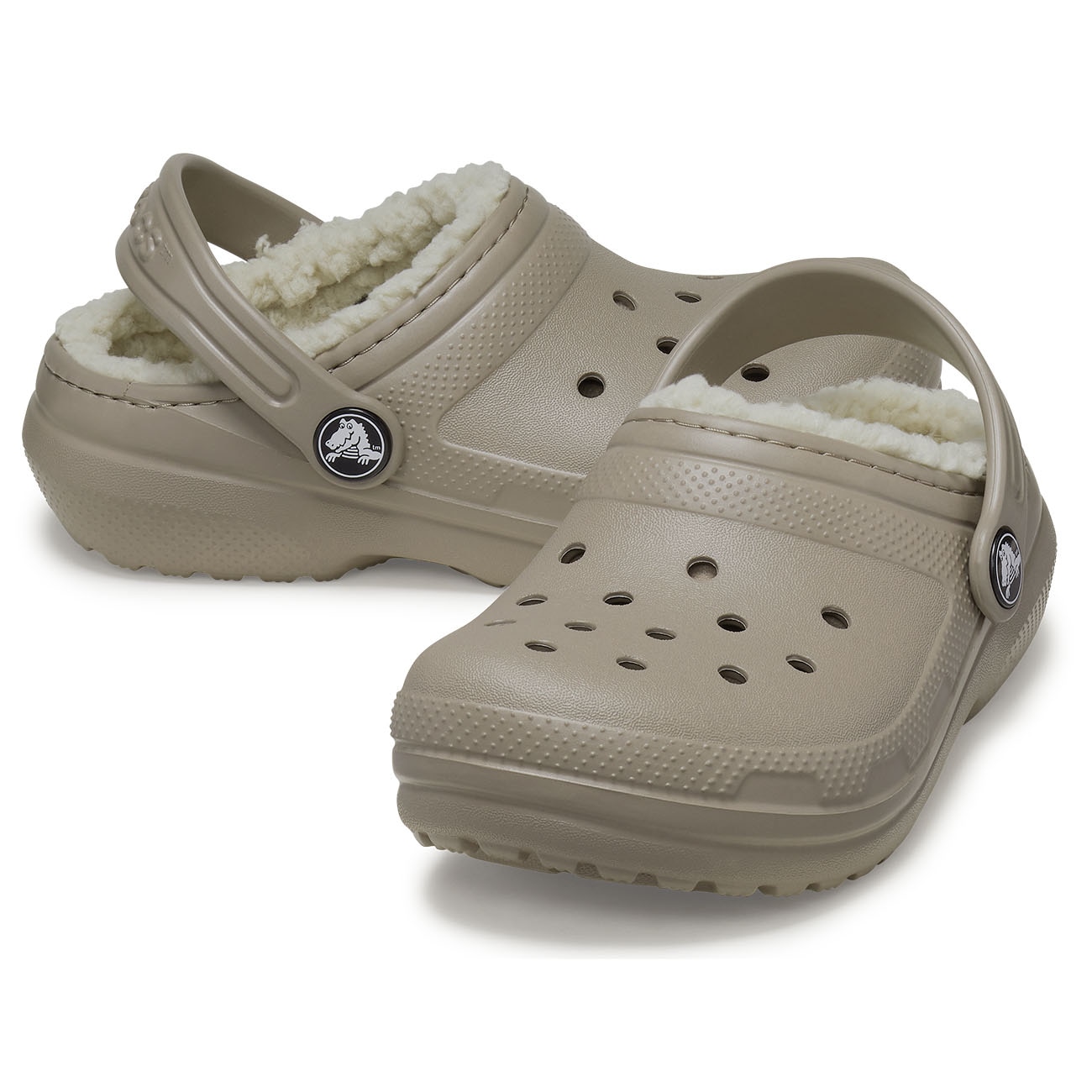 Zuecos de niños Classic Lined Clog Crocs - Marrón Marrón-2