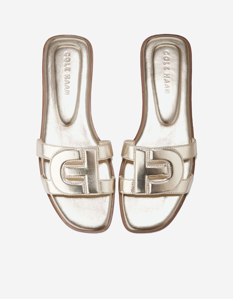 Sandalias planas de mujer confeccionadas en piel - Cole Haan - Oro Oro-5