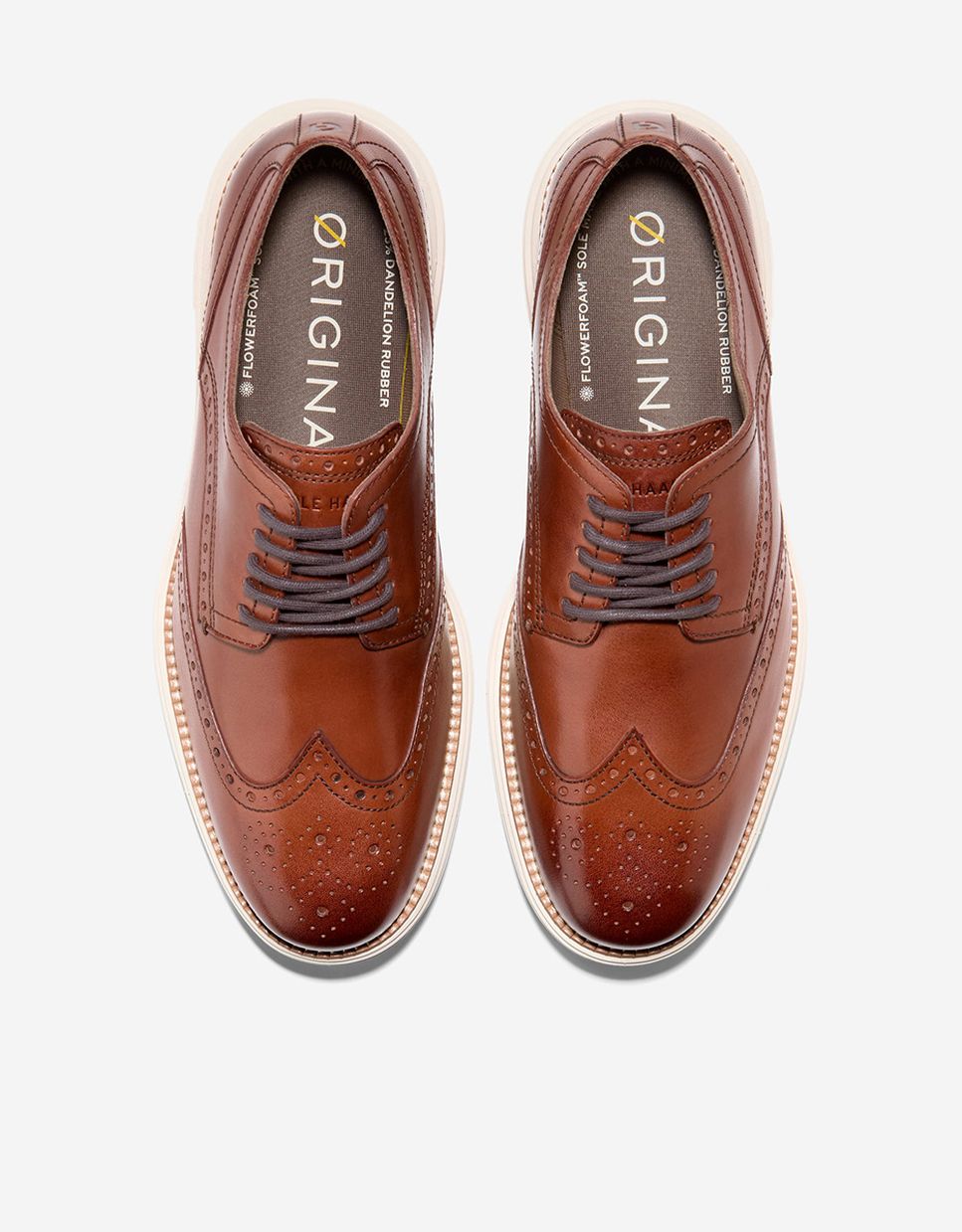 Zapato oxford de hombre confeccionado en piel con entresuela flowerfoam™ - Cole Haan - Marrón Marrón-5