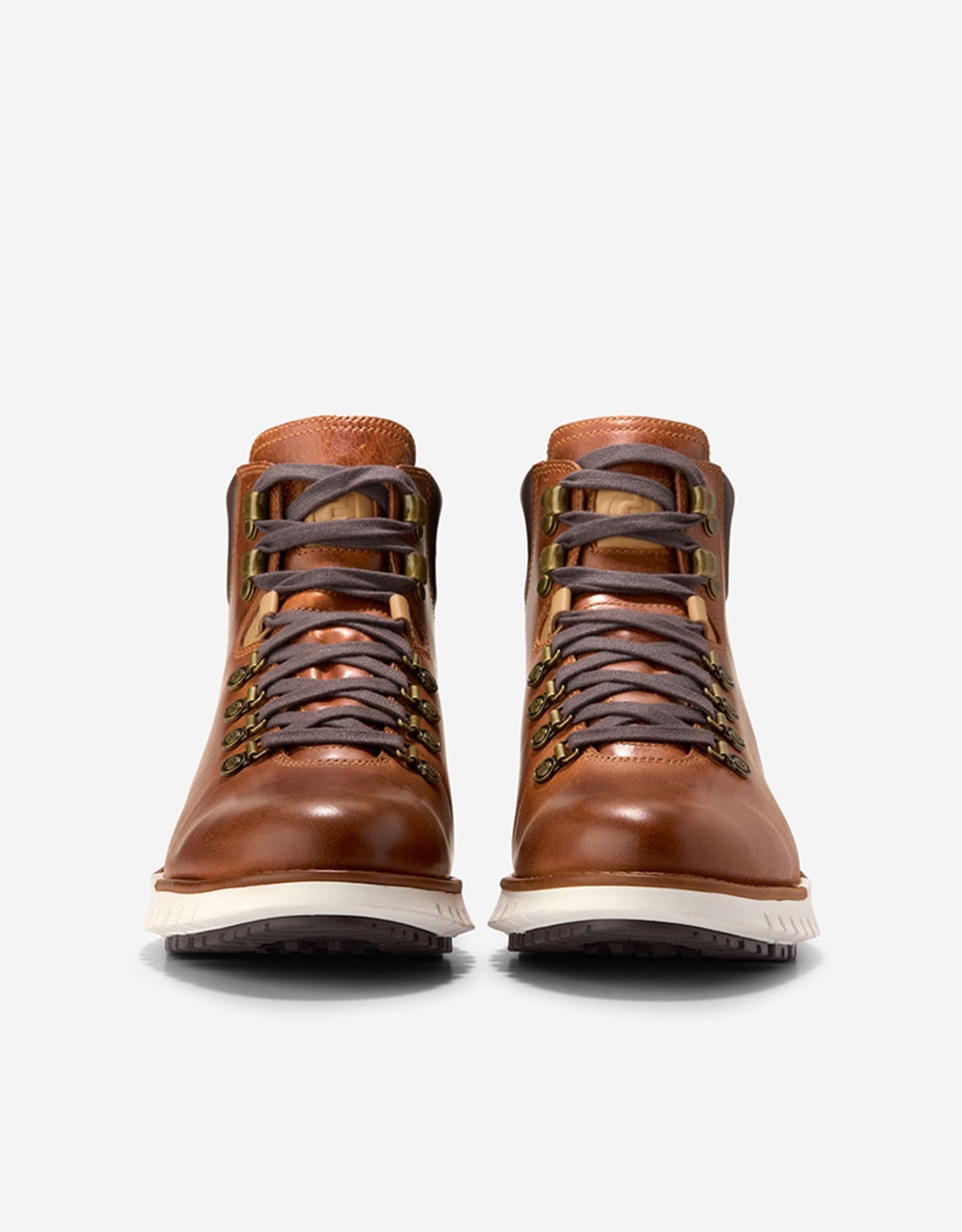 Botas de piel de hombre ultraligeras con cierre de cordones - Cole Haan - Marrón Marrón-3