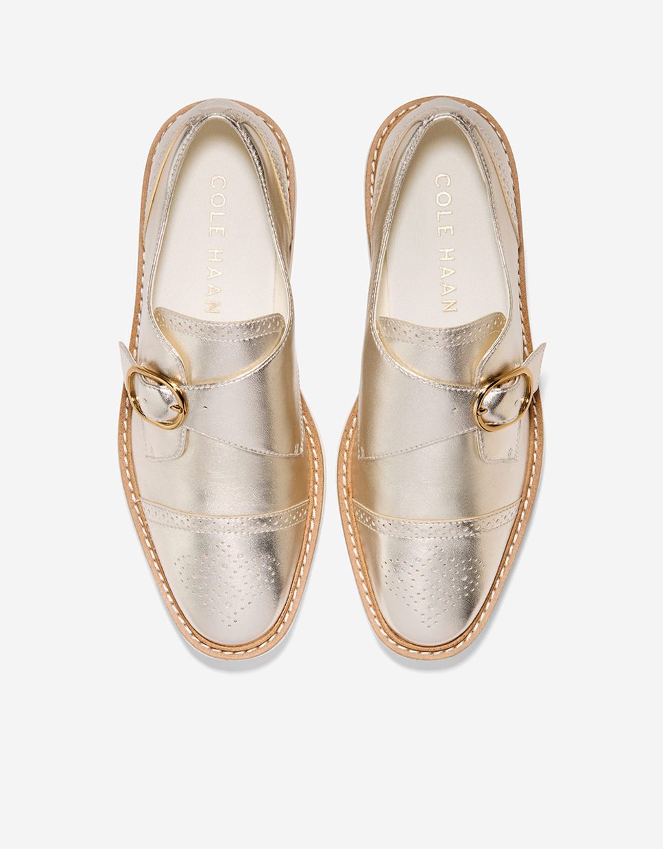 Zapatos de cordones de mujer con plataforma y cierre de hebilla - Cole Haan - Oro Oro-5
