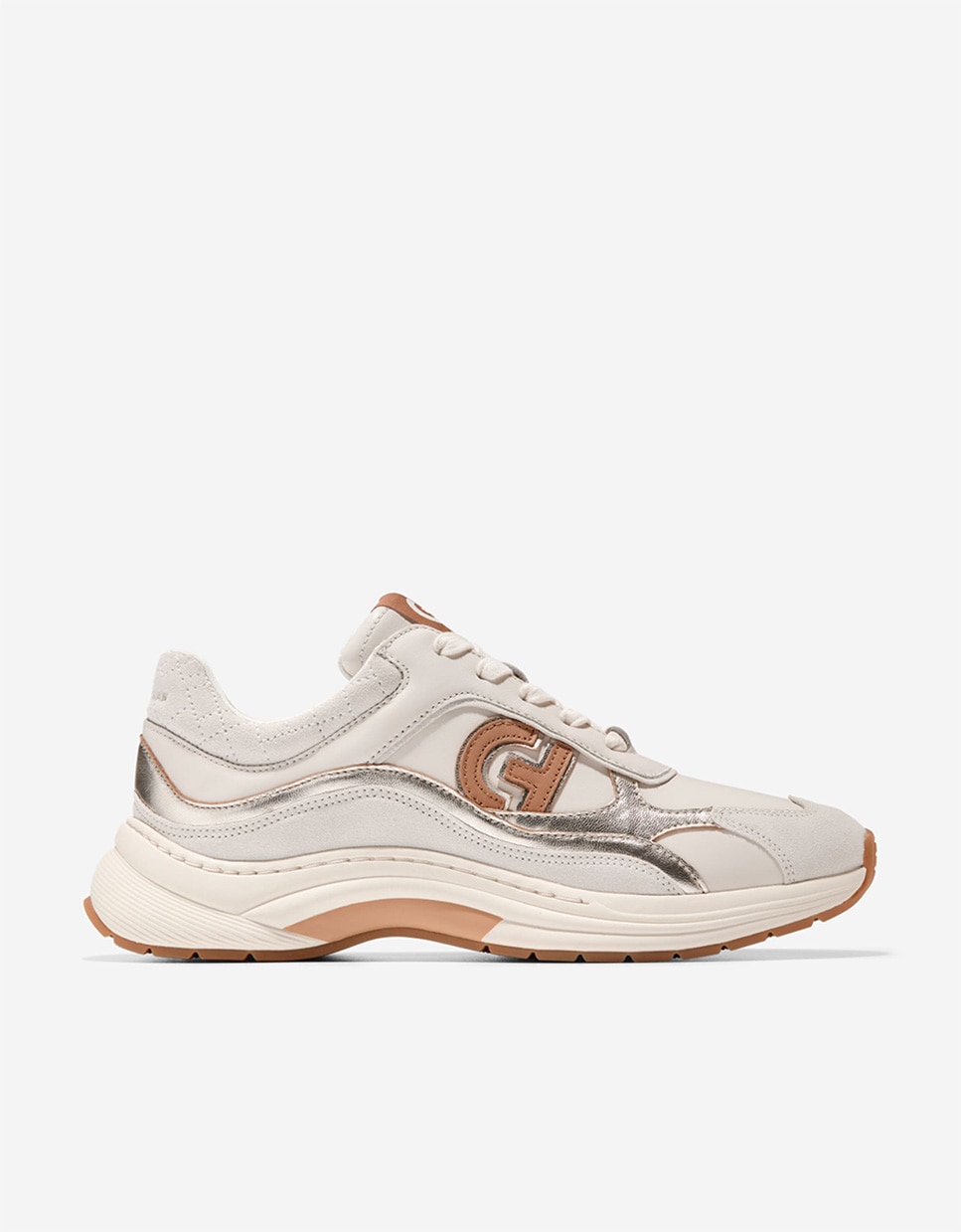 Zapatillas deportivas de mujer de inspiración running confeccionadas en piel - Cole Haan - Natural Natural-1