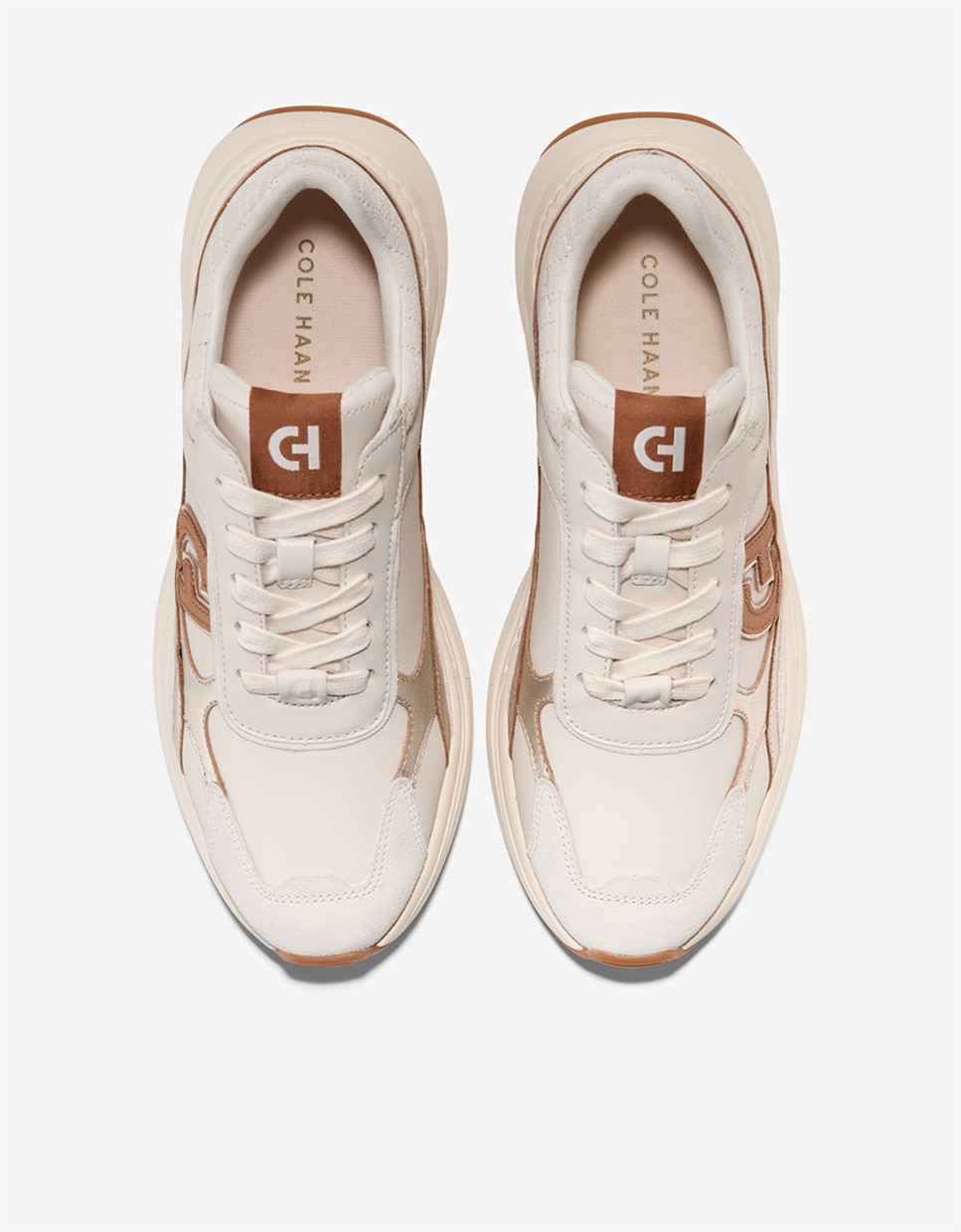 Zapatillas deportivas de mujer de inspiración running confeccionadas en piel - Cole Haan - Natural Natural-5