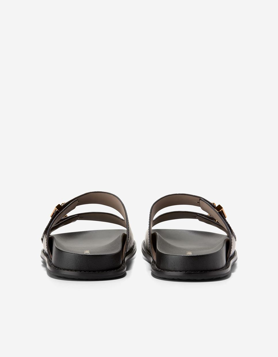 Sandalias planas de mujer confeccionadas en piel con correas ajustables - Cole Haan - Negro Negro-2