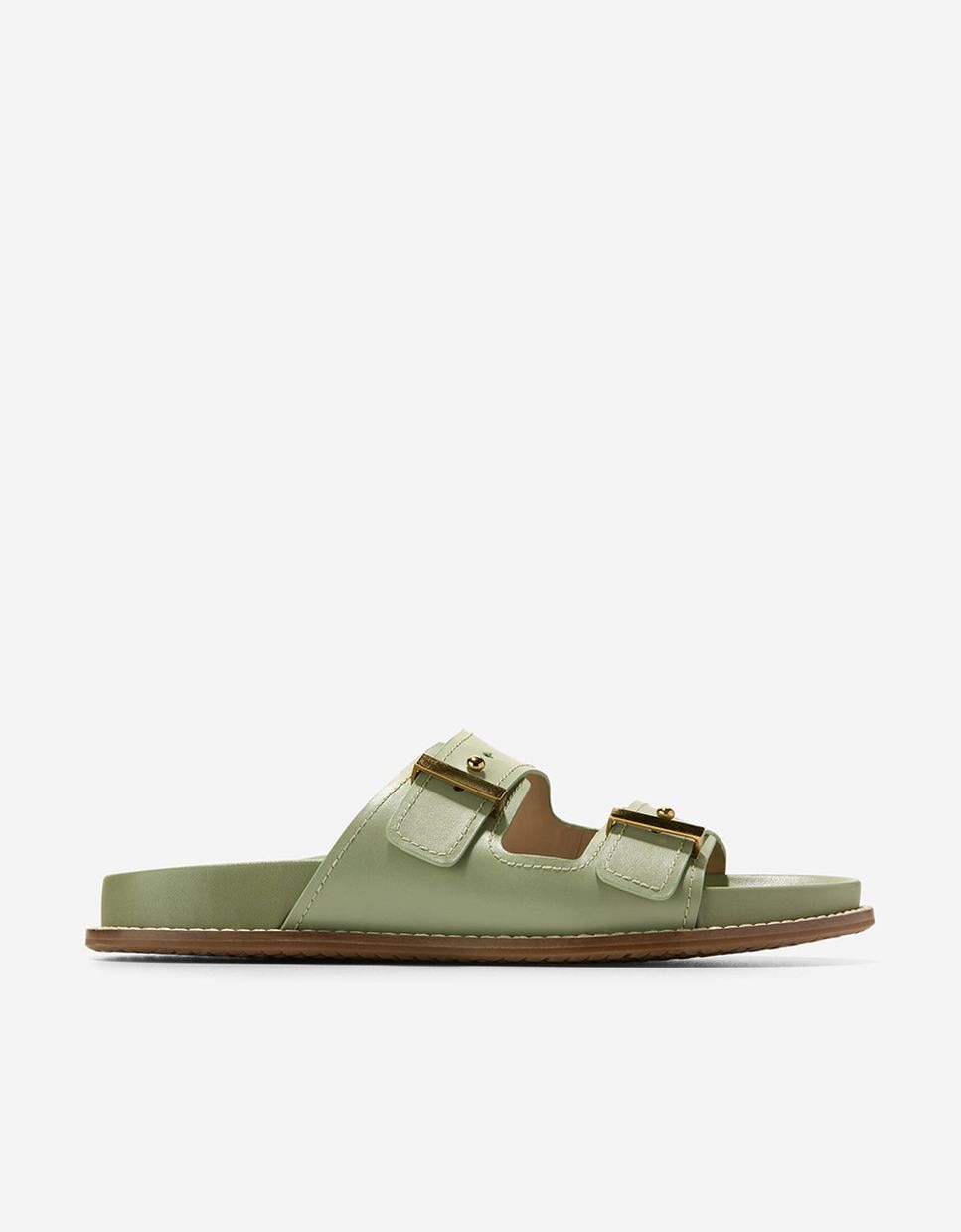 Sandalias planas de mujer confeccionadas en piel con correas ajustables - Cole Haan - Verde Verde-1