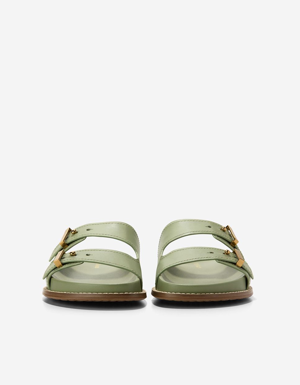 Sandalias planas de mujer confeccionadas en piel con correas ajustables - Cole Haan - Verde Verde-3