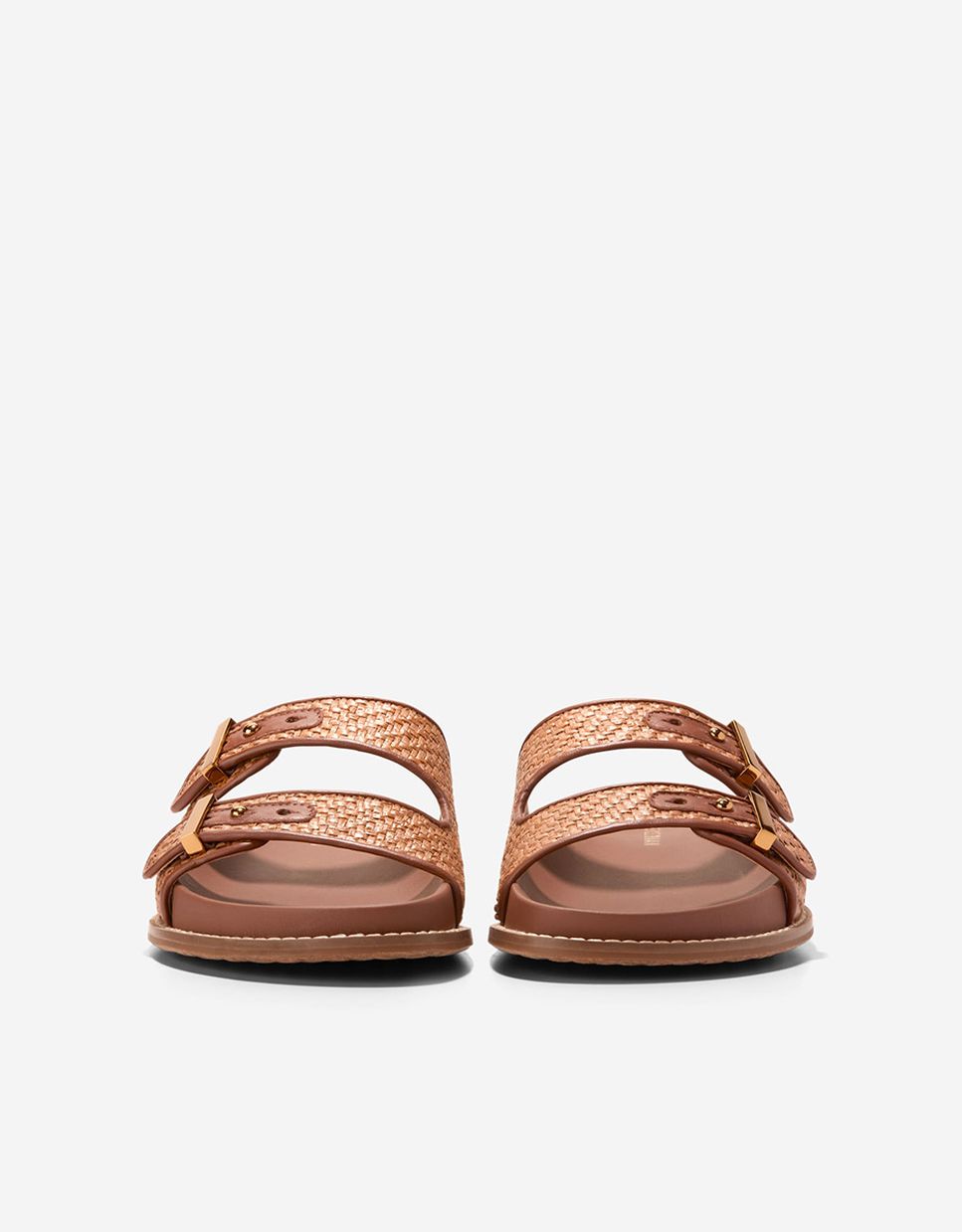 Sandalias planas de mujer confeccionadas en piel con correas ajustables - Cole Haan - Marrón Marrón-3