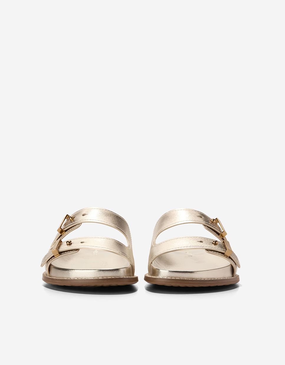 Sandalias planas de mujer confeccionadas en piel con correas ajustables - Cole Haan - Oro Oro-4
