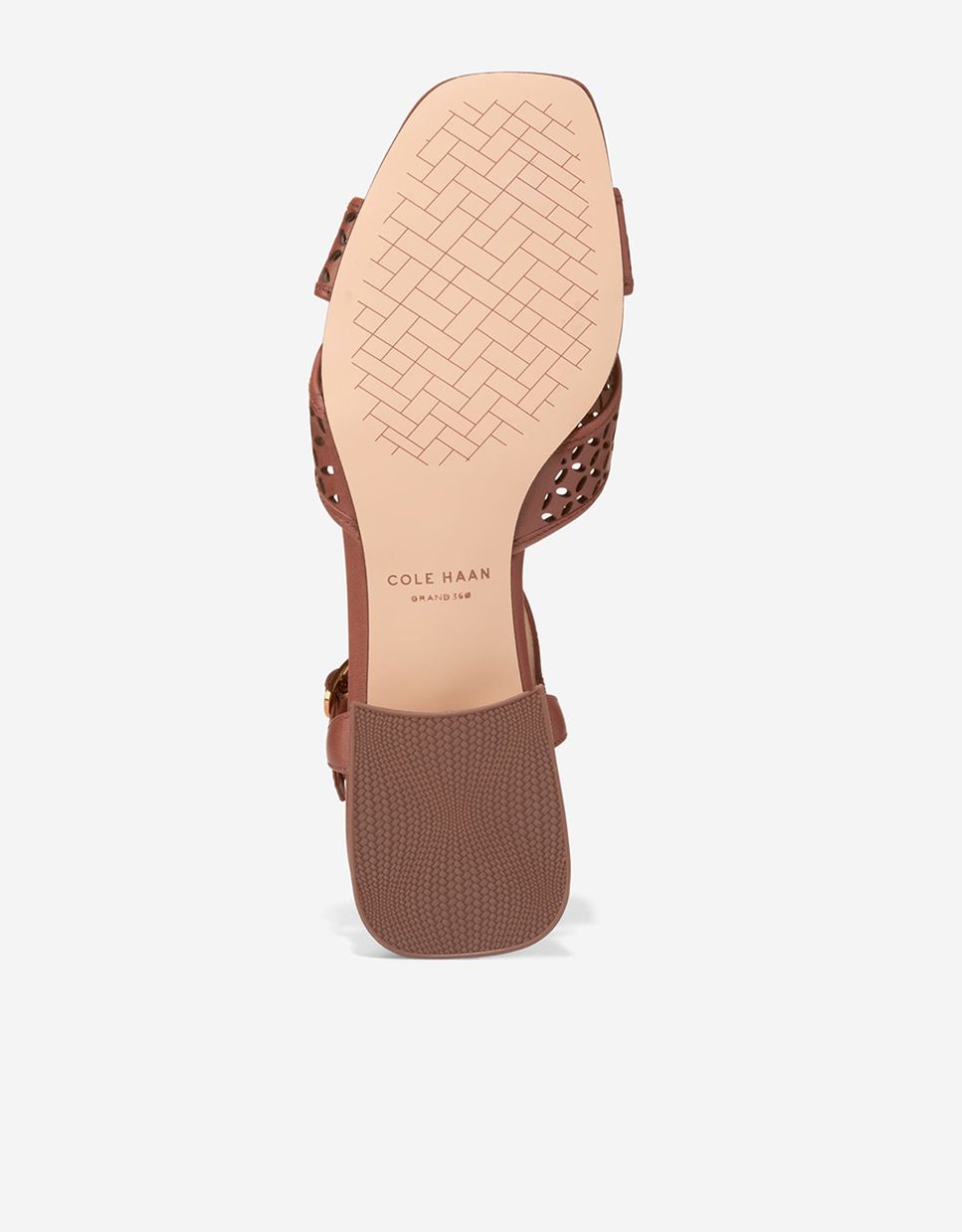 Sandalias de tacón de mujer de banza cruzada confeccionadas en piel - Cole Haan - Marrón Marrón-2