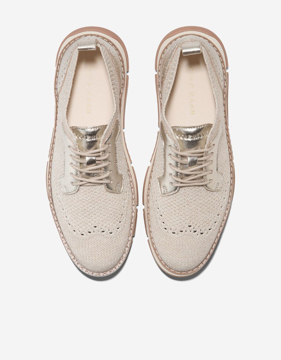 Zapatillas deportiva de cordones de mujer confeccionadas en tejido stitchlite™ - Cole Haan - Beige Beige-6