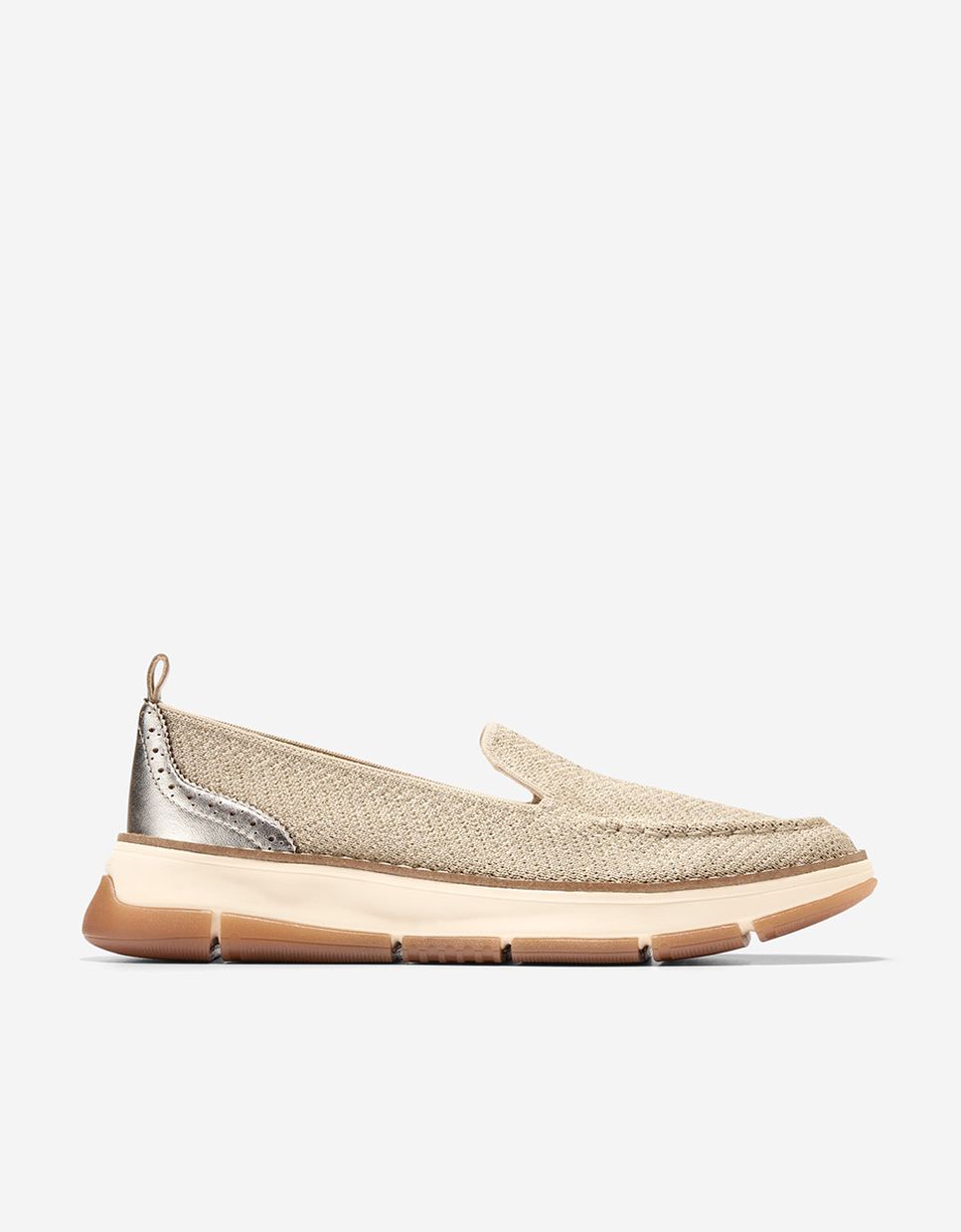 Mocasines planos de mujer confeccionados en tejido stitchlite™ - Cole Haan - Beige Beige-3