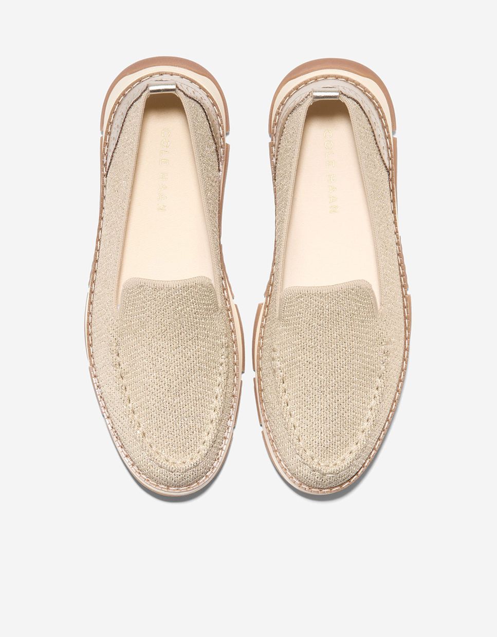 Mocasines planos de mujer confeccionados en tejido stitchlite™ - Cole Haan - Beige Beige-6