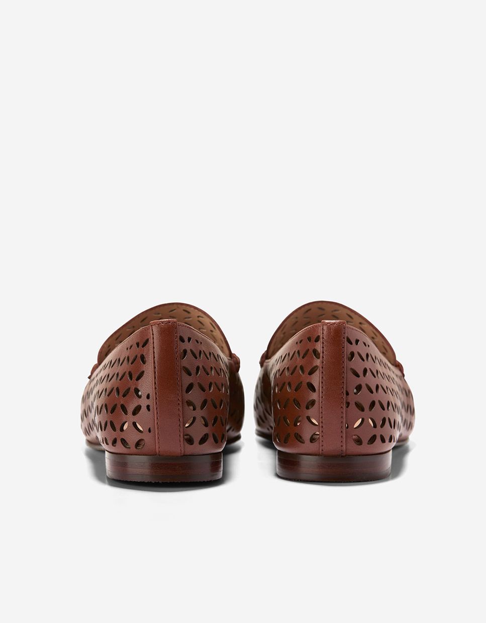 Mocasines planos de mujer confeccionados en piel perforada - Cole Haan - Marrón Marrón-3