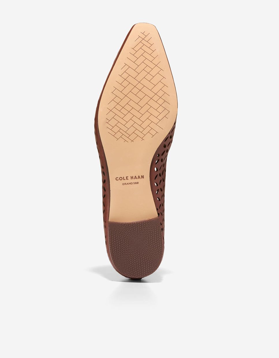 Mocasines planos de mujer confeccionados en piel perforada - Cole Haan - Marrón Marrón-2
