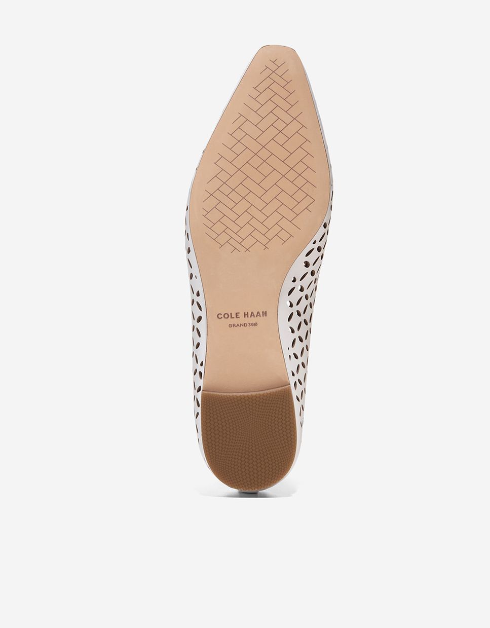 Mocasines planos de mujer confeccionados en piel perforada - Cole Haan - Blanco Blanco-6